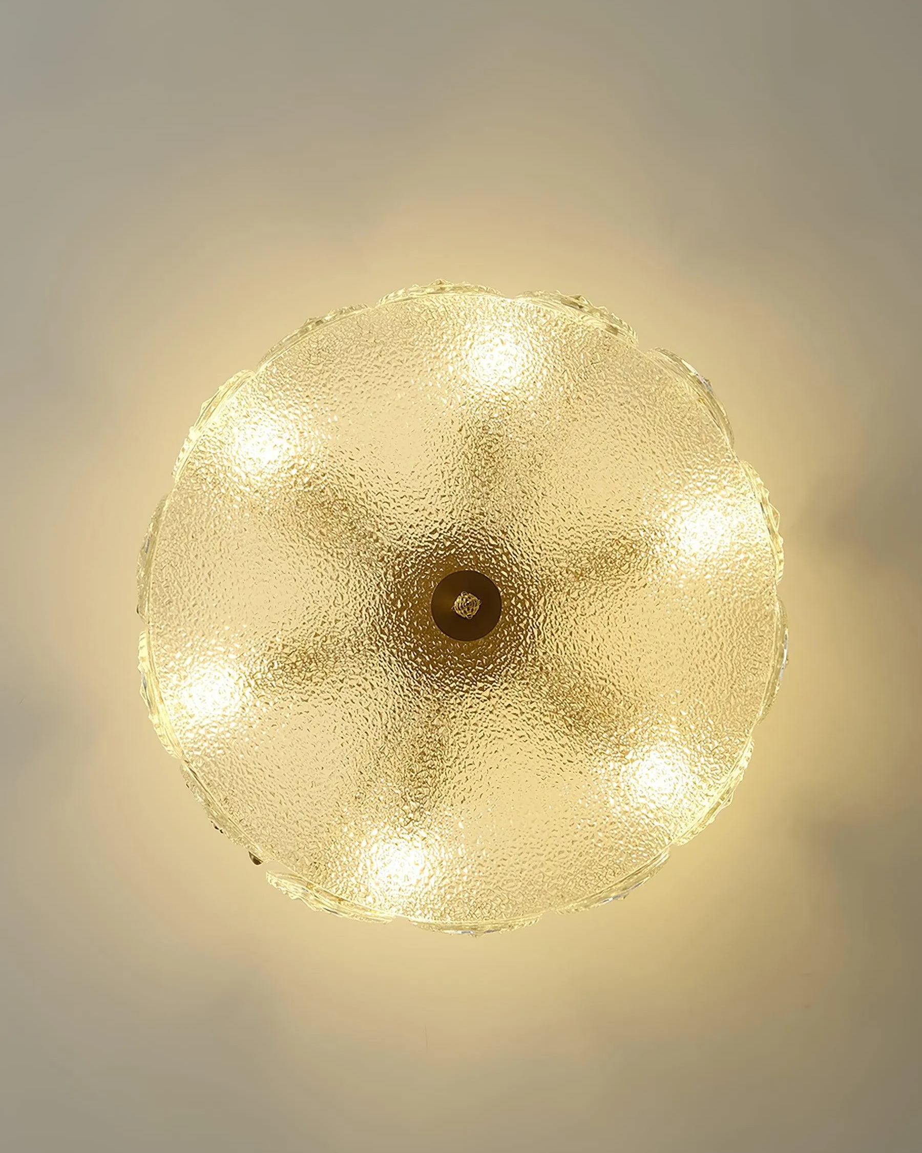 Decorative Pattern Glass Round Chandelier