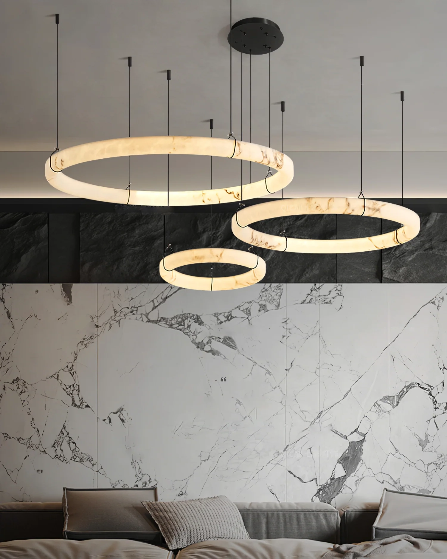 Alabaster Ring Pendant Lamp