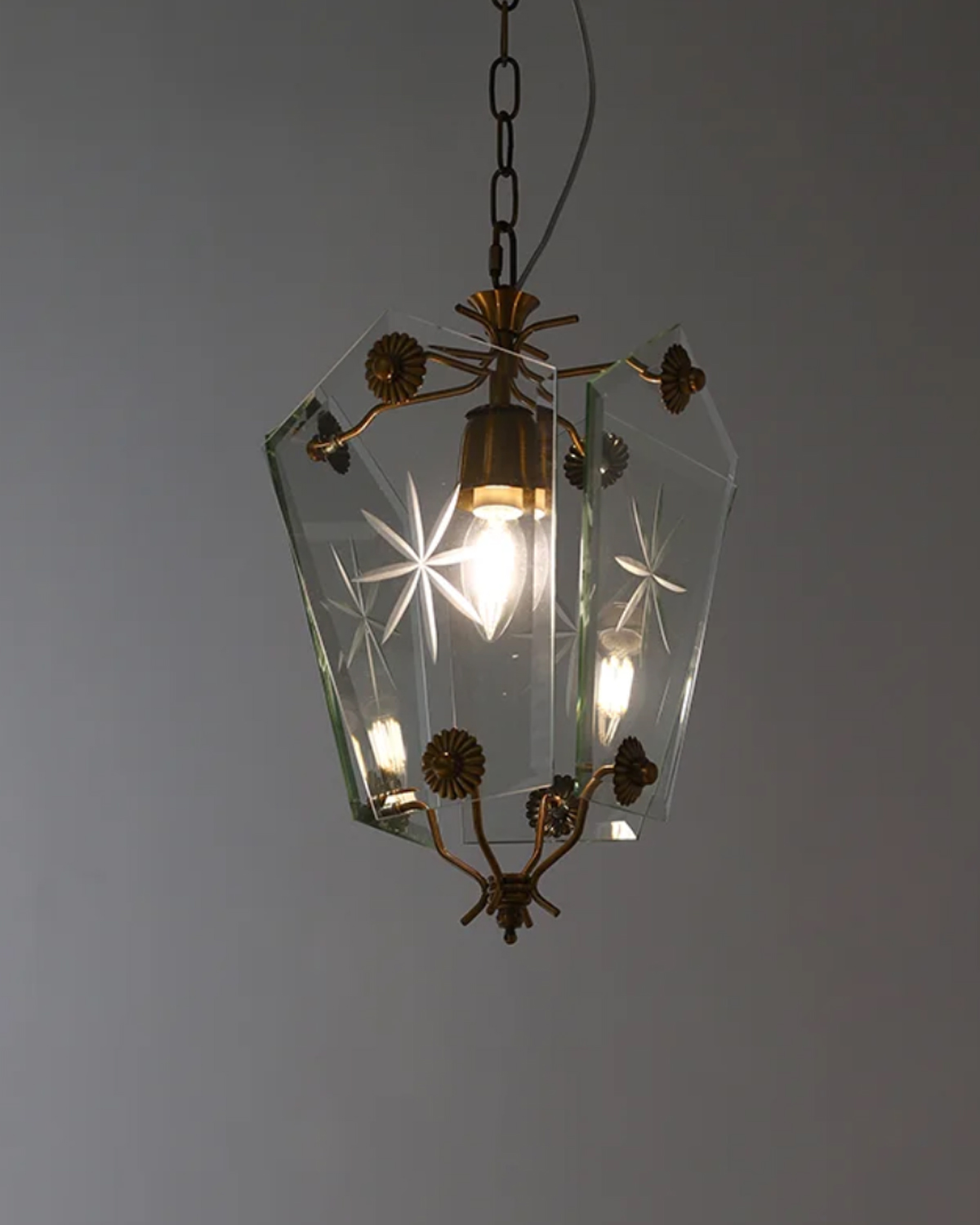 Murano Snowflake Glass Chandelier