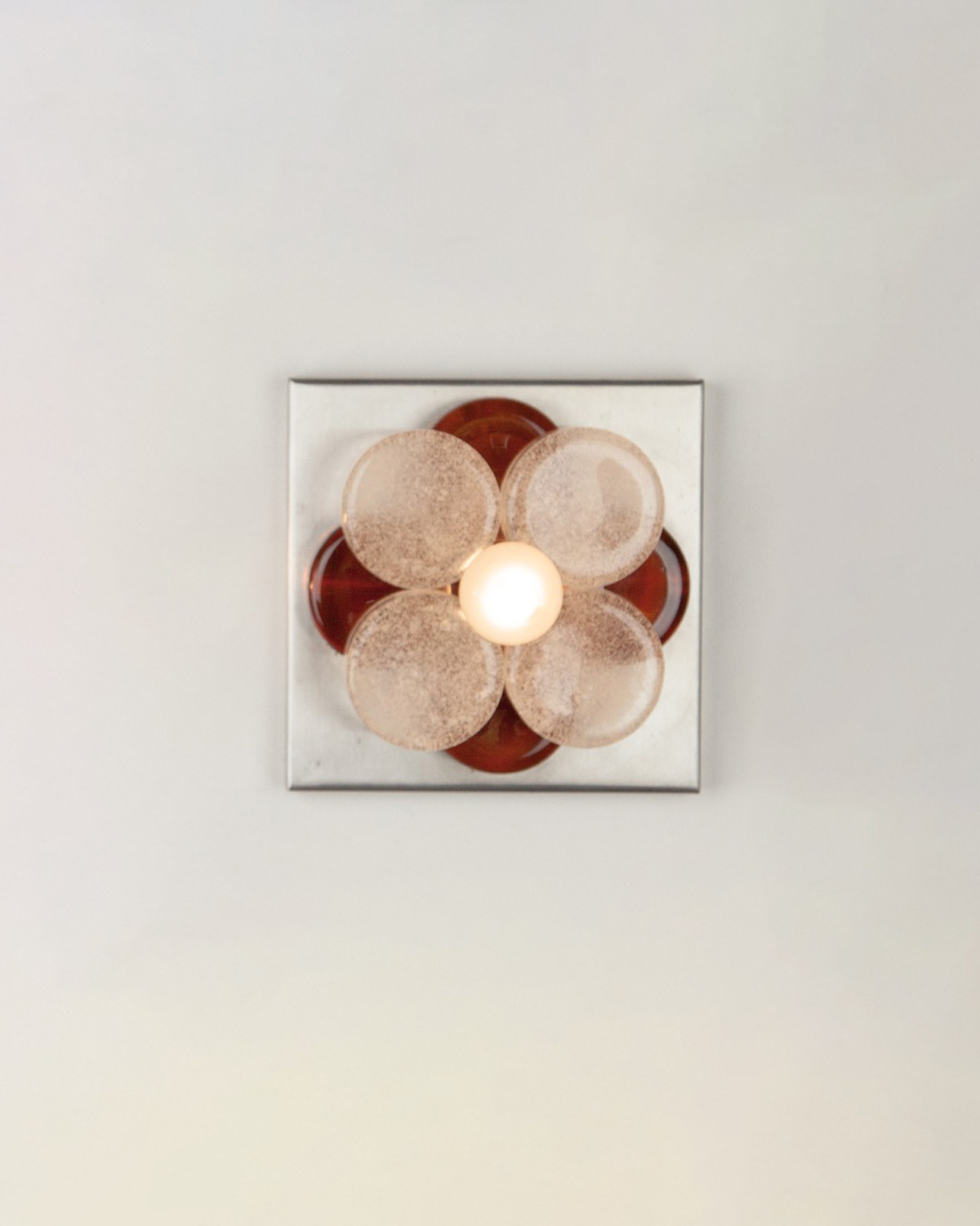 Murano Ruby Clover Wall Lamp