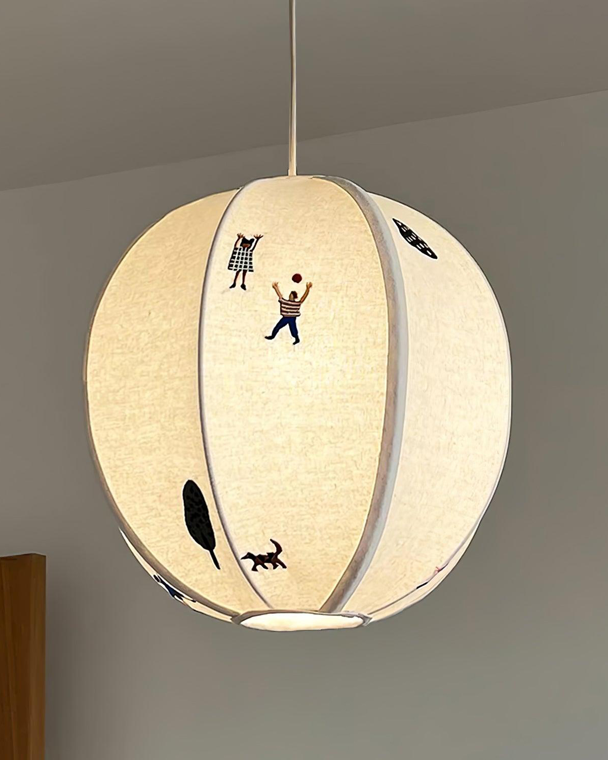 Park Embroidered Textile Pendant Lamp