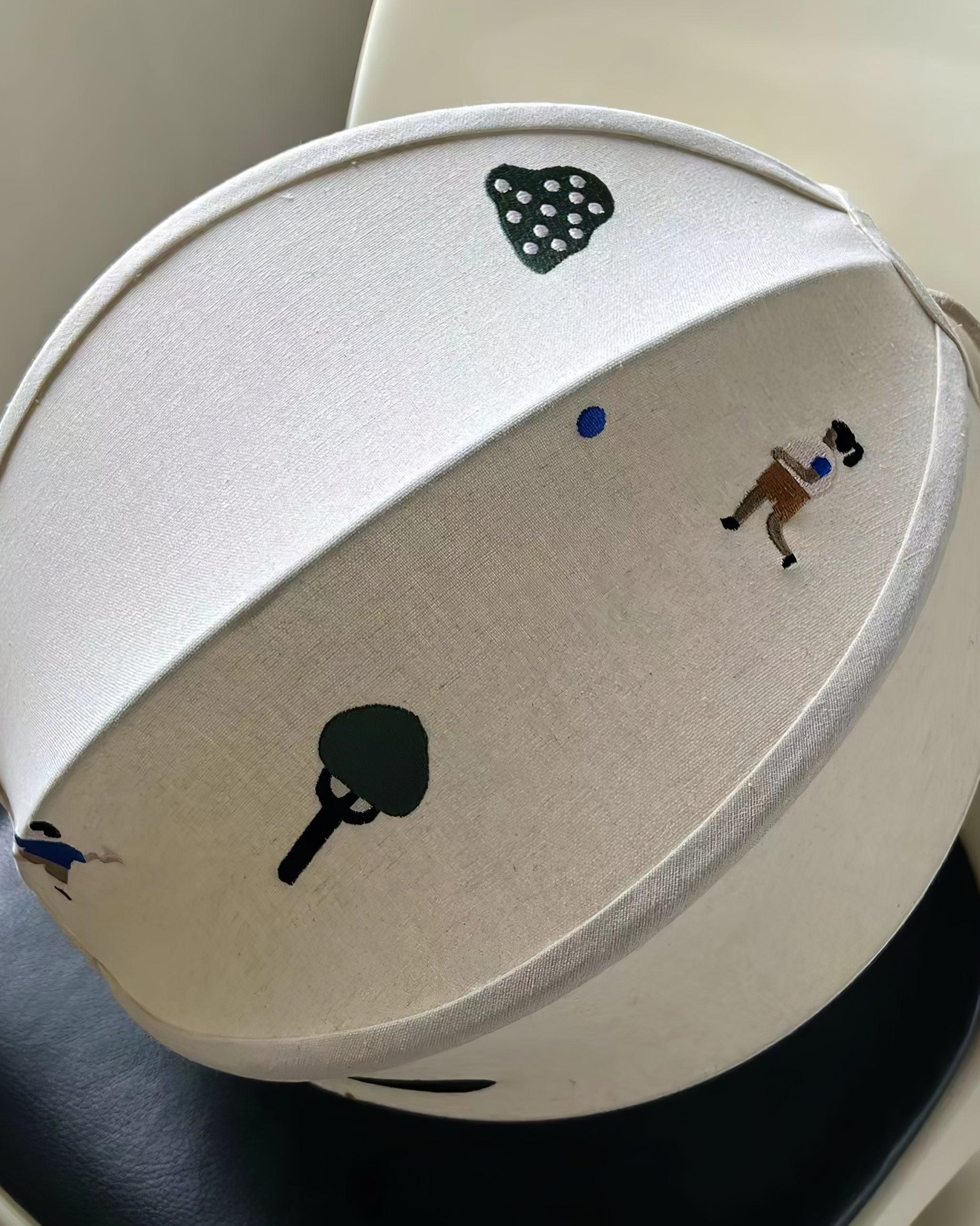 Park Embroidered Textile Pendant Lamp