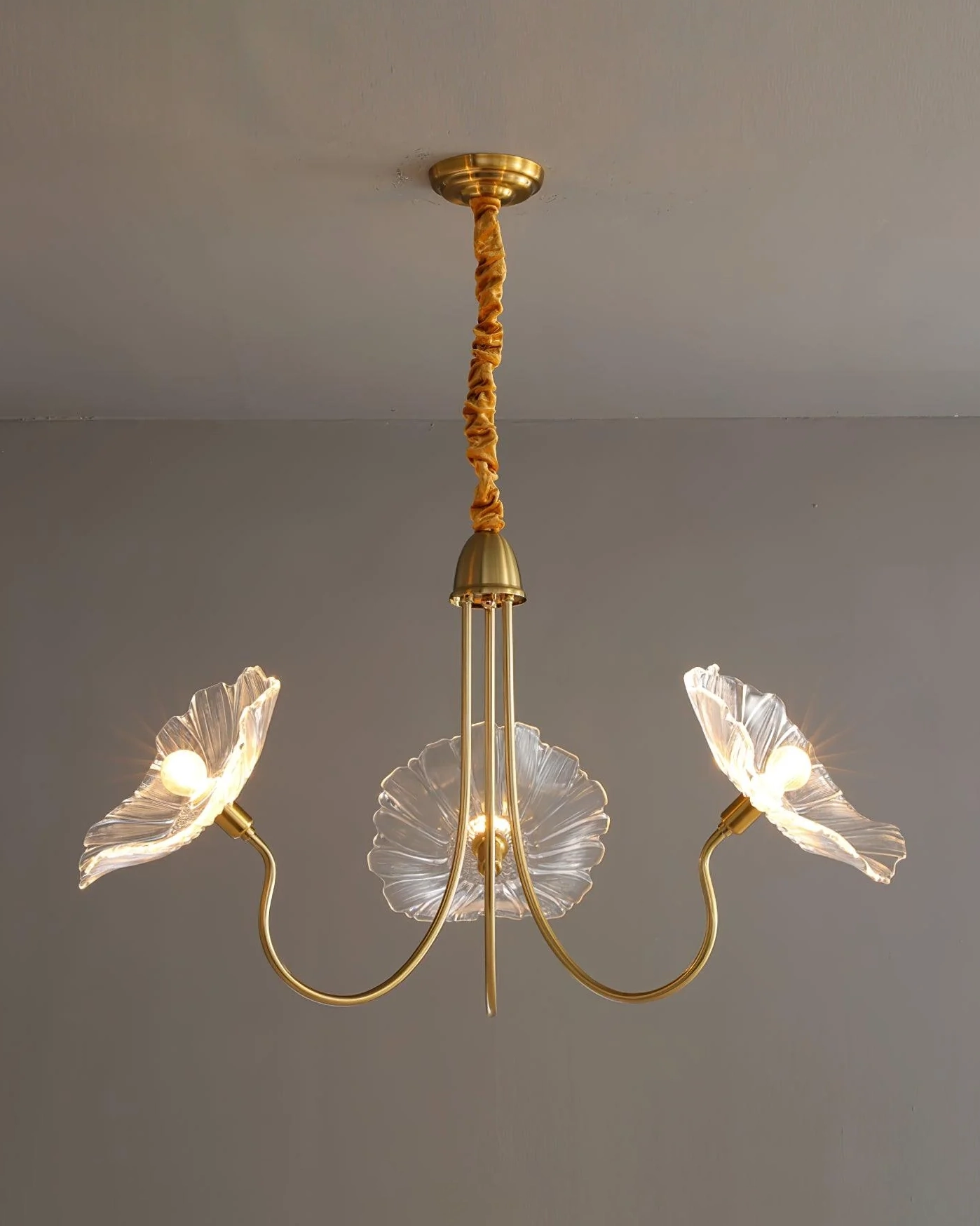 Lotus Leaf Glass Chandelier