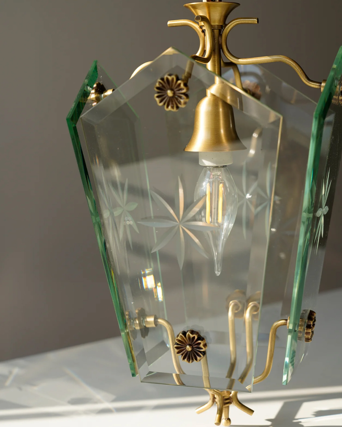 Murano Snowflake Glass Chandelier