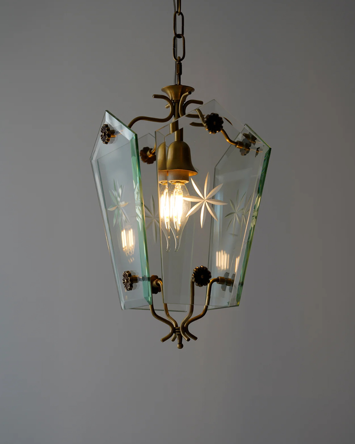 Murano Snowflake Glass Chandelier