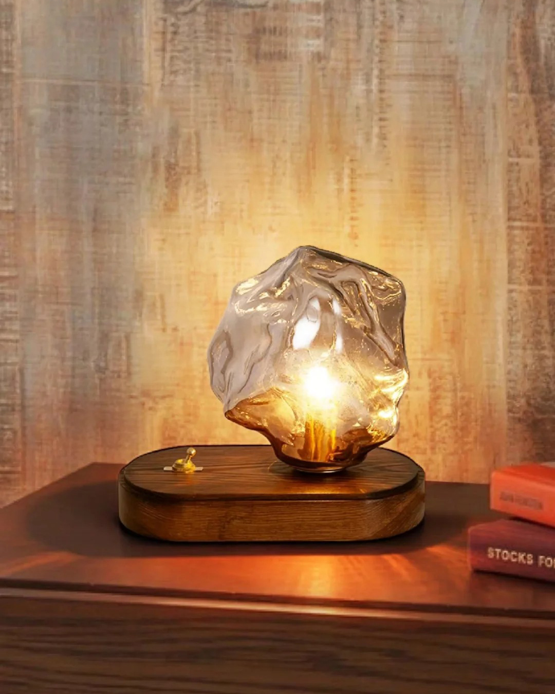 Ice Stone Glass Table Lamp