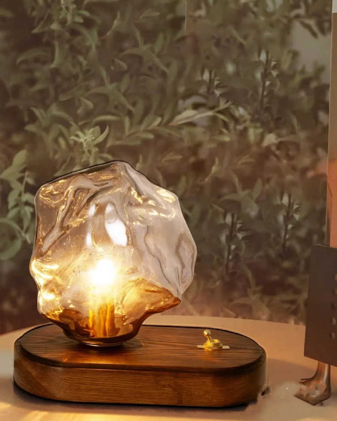 Ice Stone Glass Table Lamp