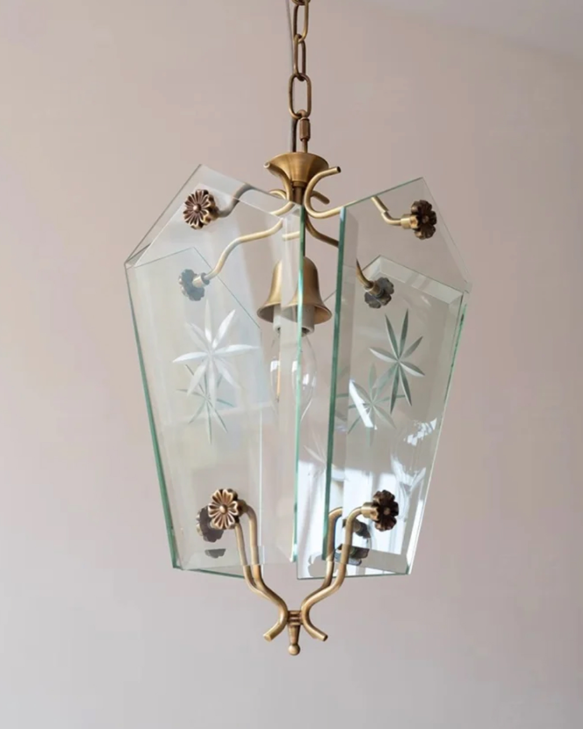 Murano Snowflake Glass Chandelier