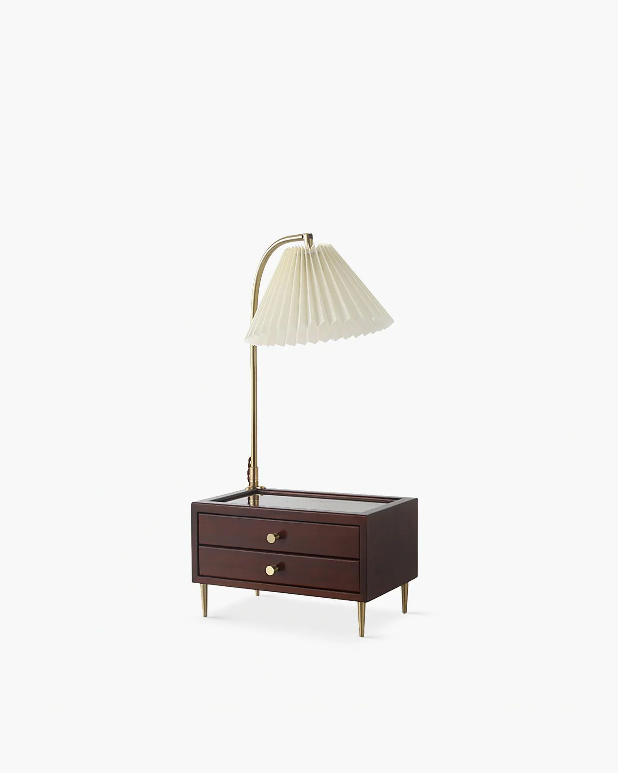 Wood Drawer Table Lamp