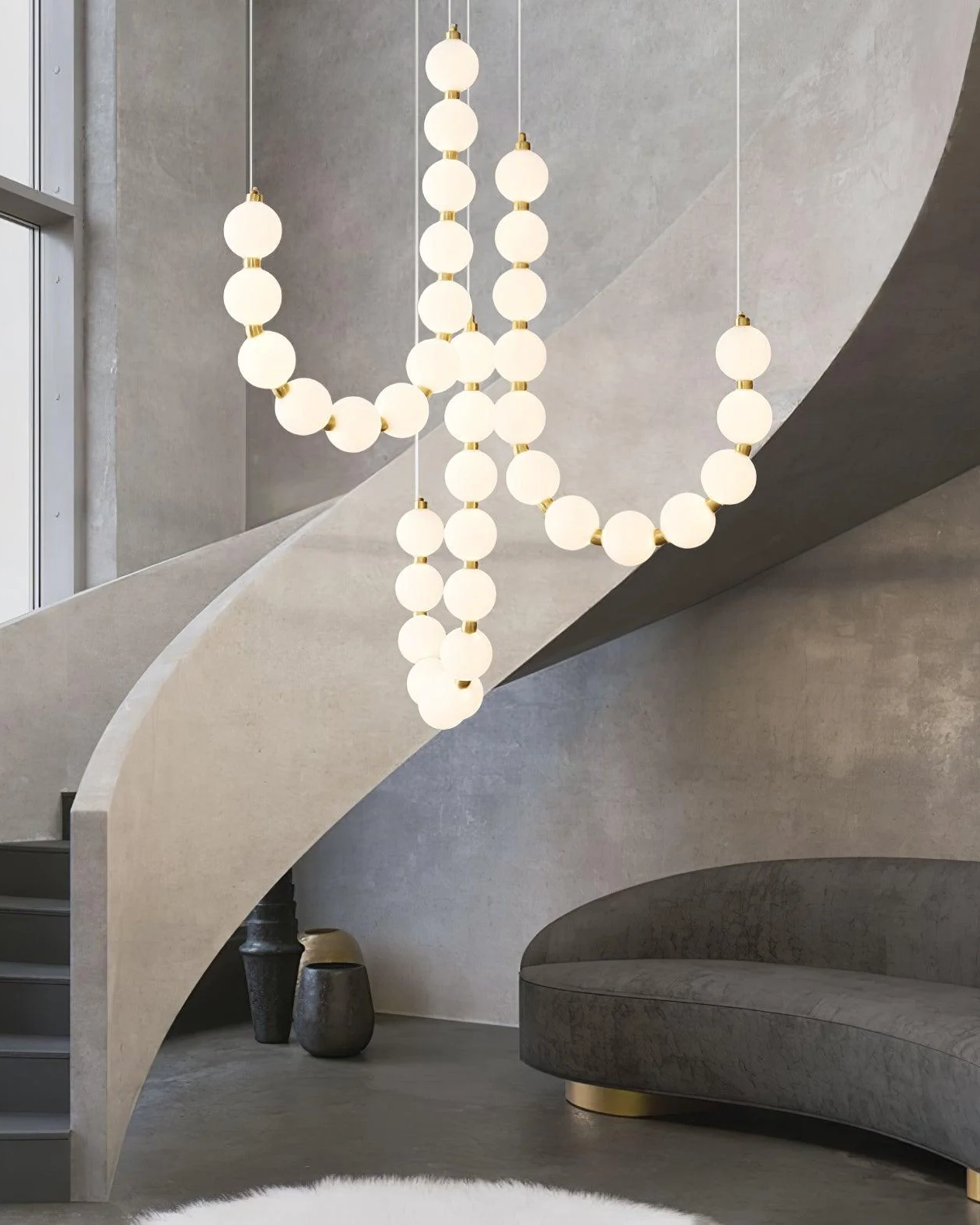 Acrylic Pearl Necklace Chandelier