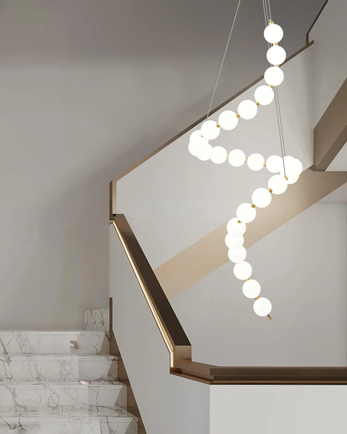 Acrylic Pearl Necklace Chandelier