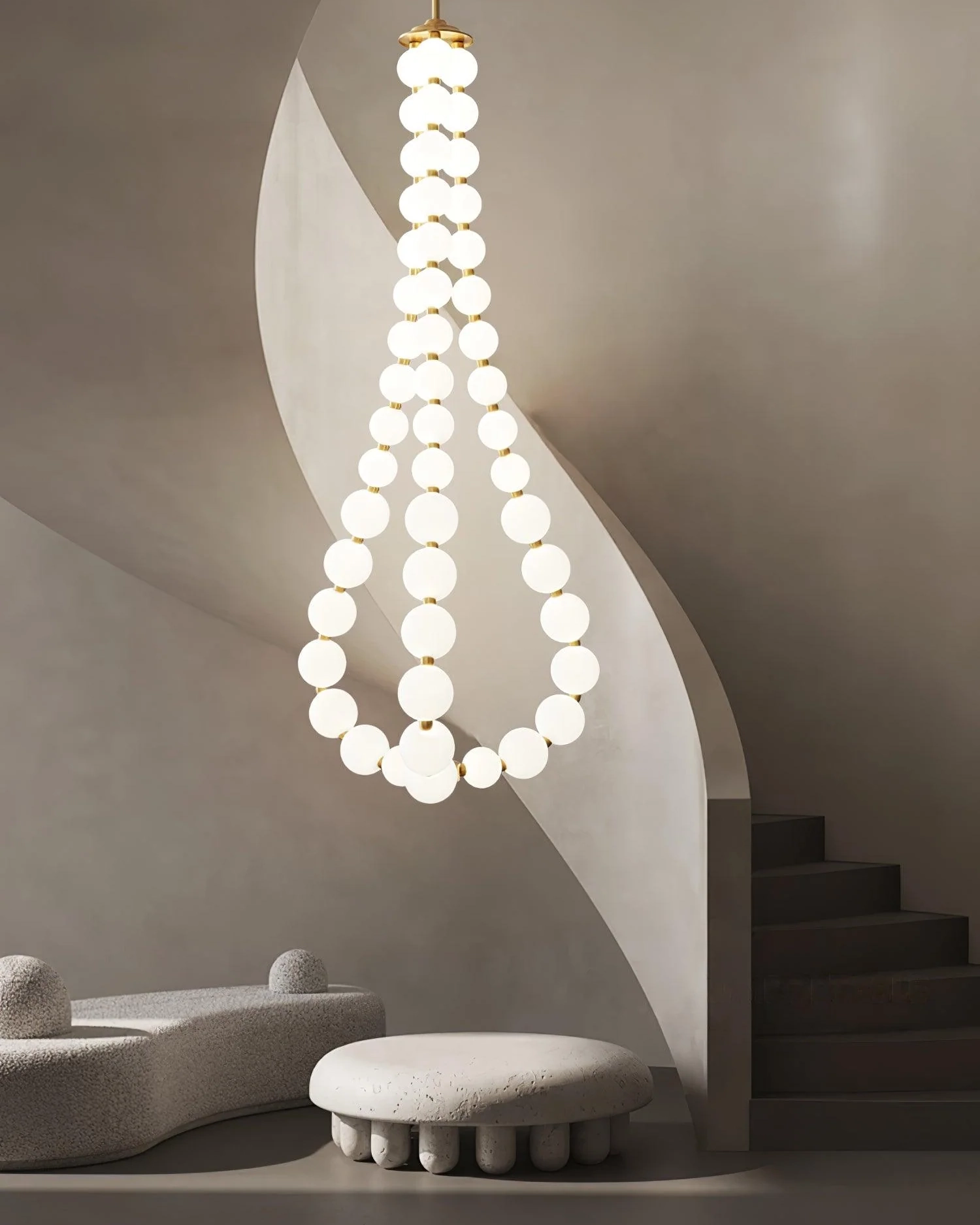 Acrylic Pearl Necklace Chandelier