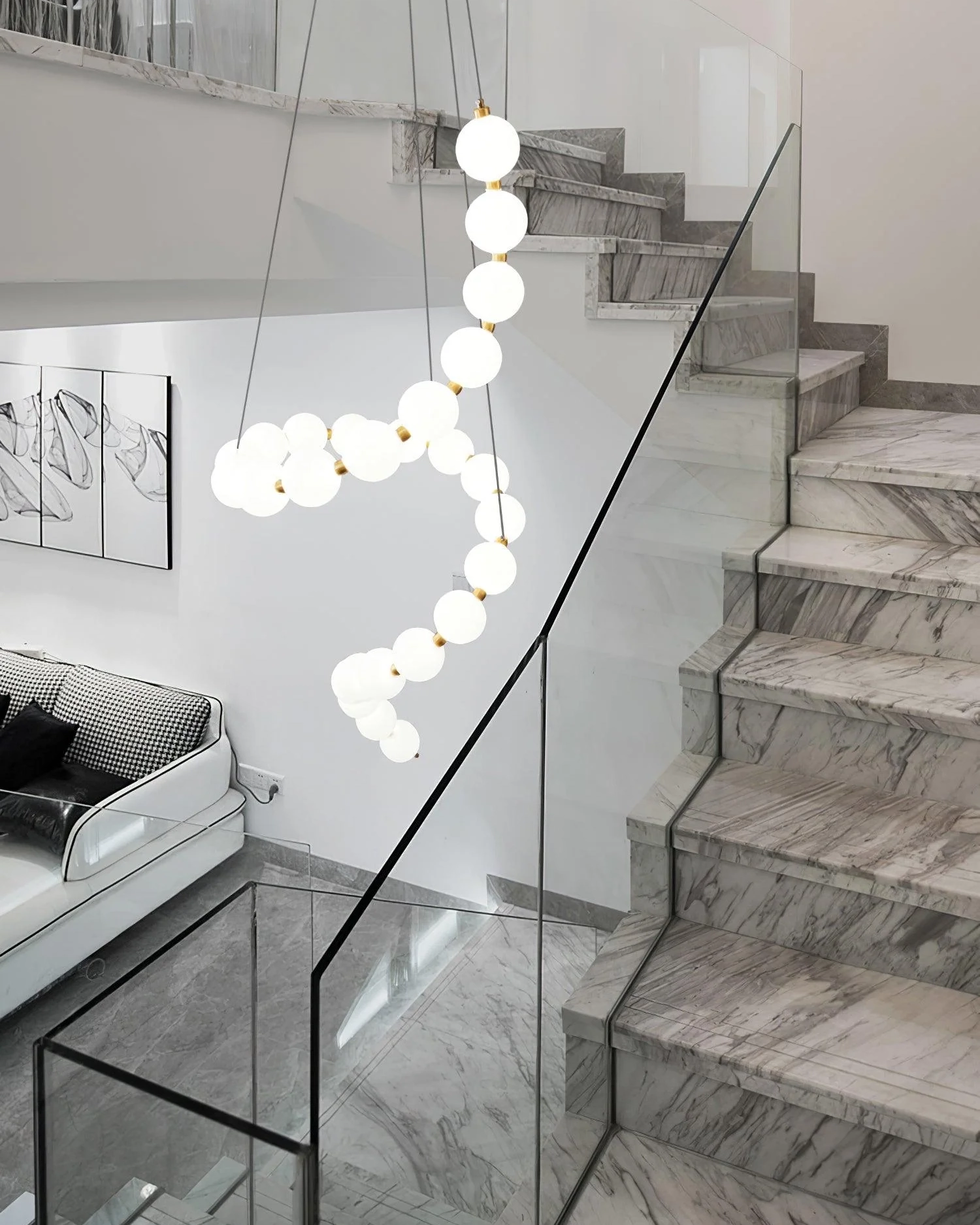 Acrylic Pearl Necklace Chandelier