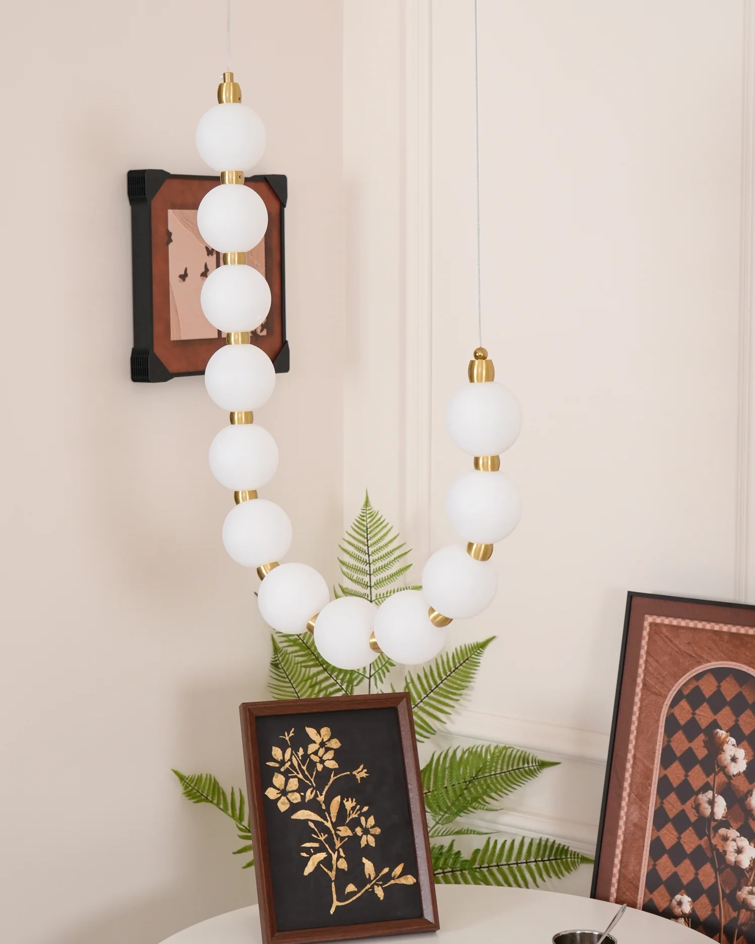 Acrylic Pearl Necklace Chandelier