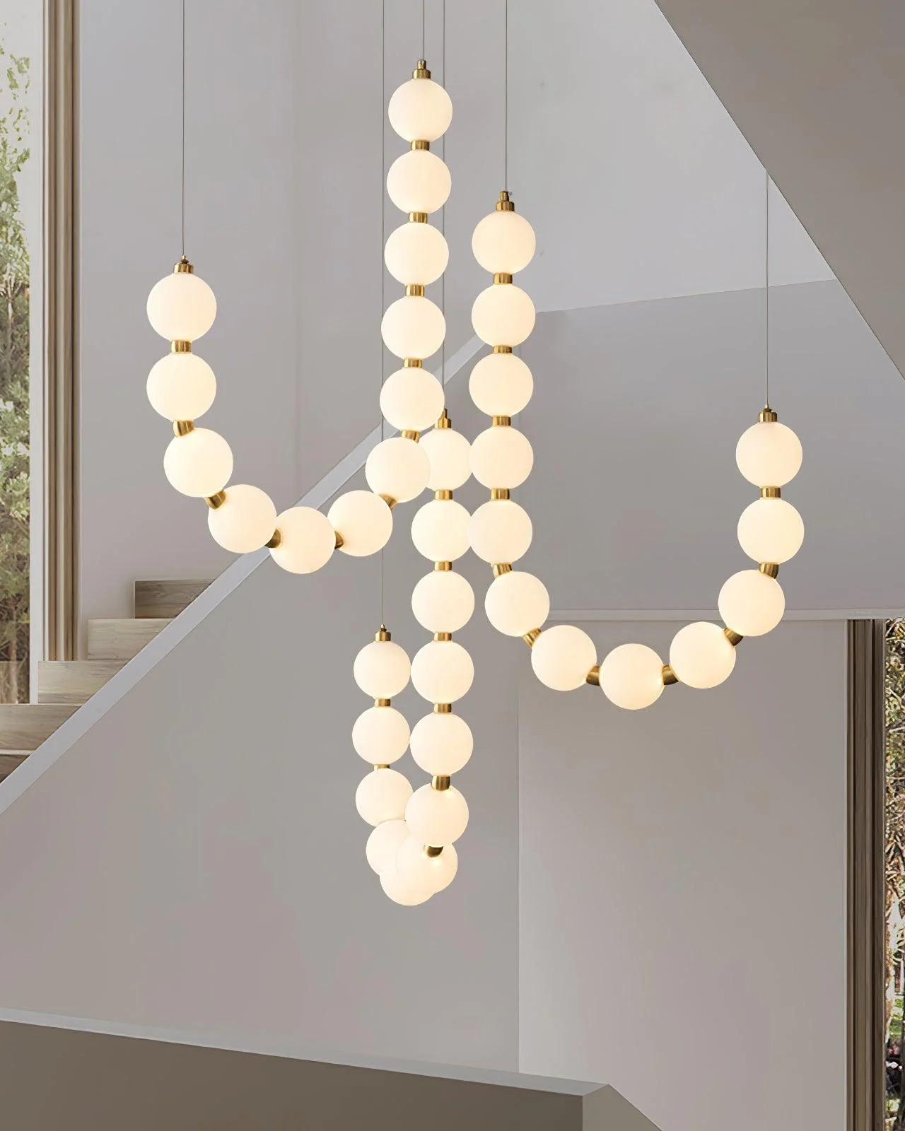 Acrylic Pearl Necklace Chandelier