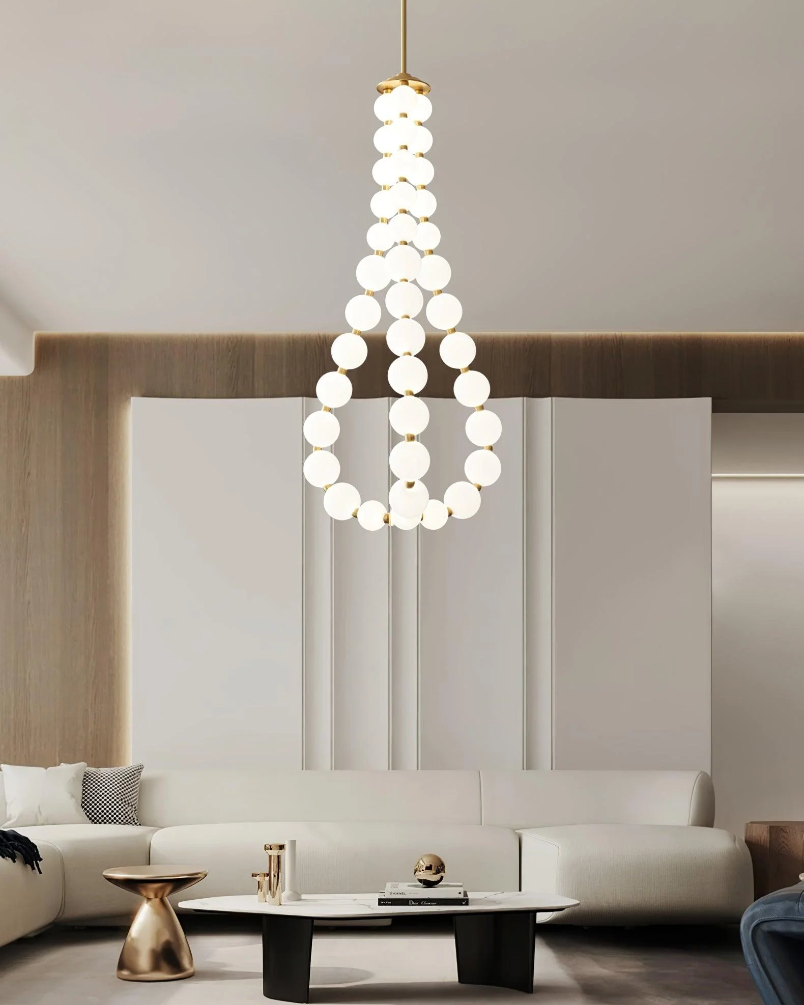 Acrylic Pearl Necklace Chandelier