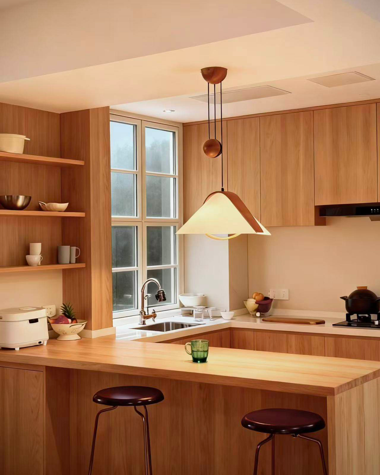 Adjustable Linen Pendant Light