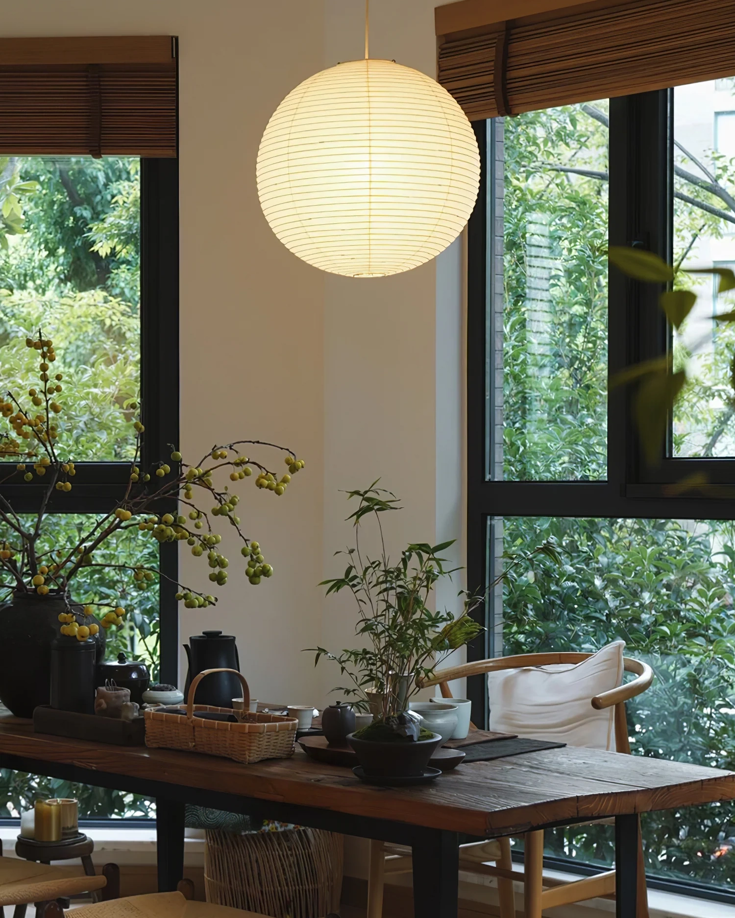 Akari A Round Swag Light