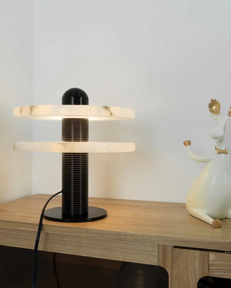 Alabaster Comet Table Lamp