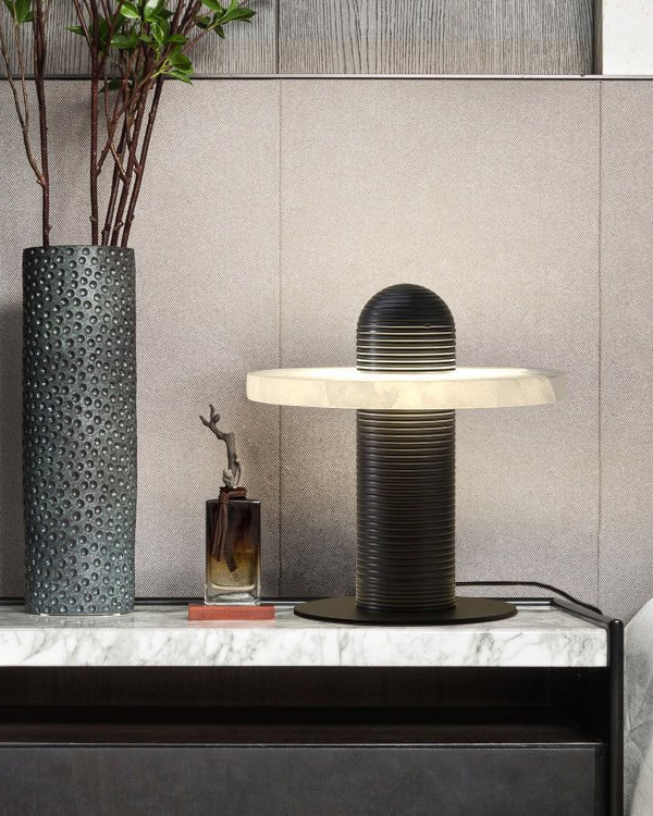 Alabaster Comet Table Lamp