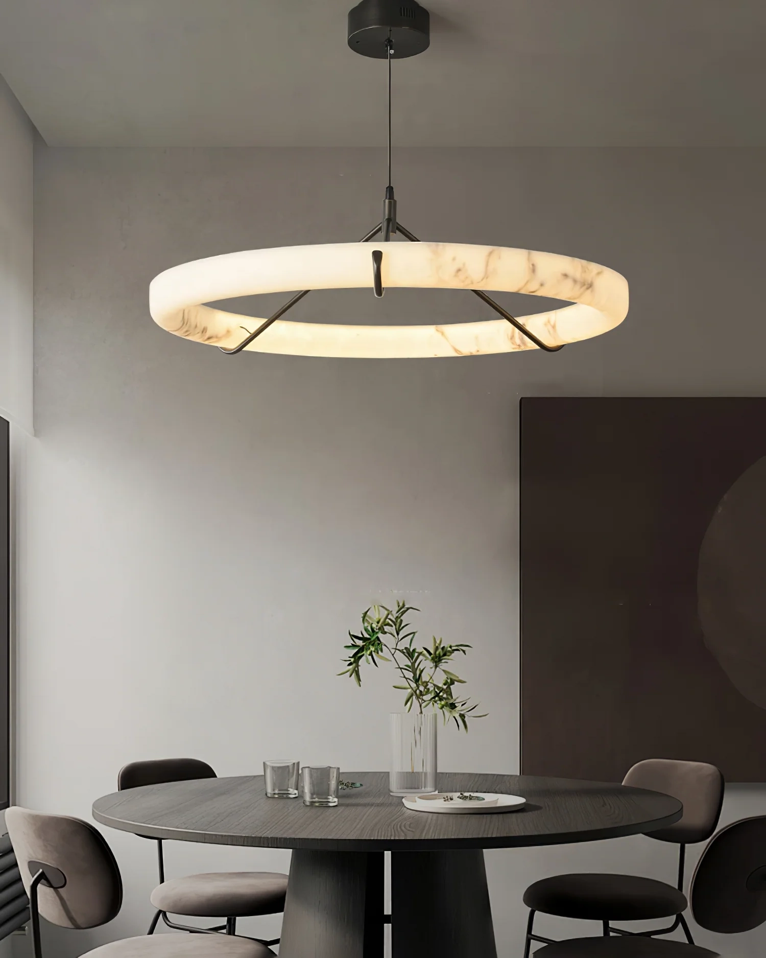 Alabaster Ring Pendant Lamp