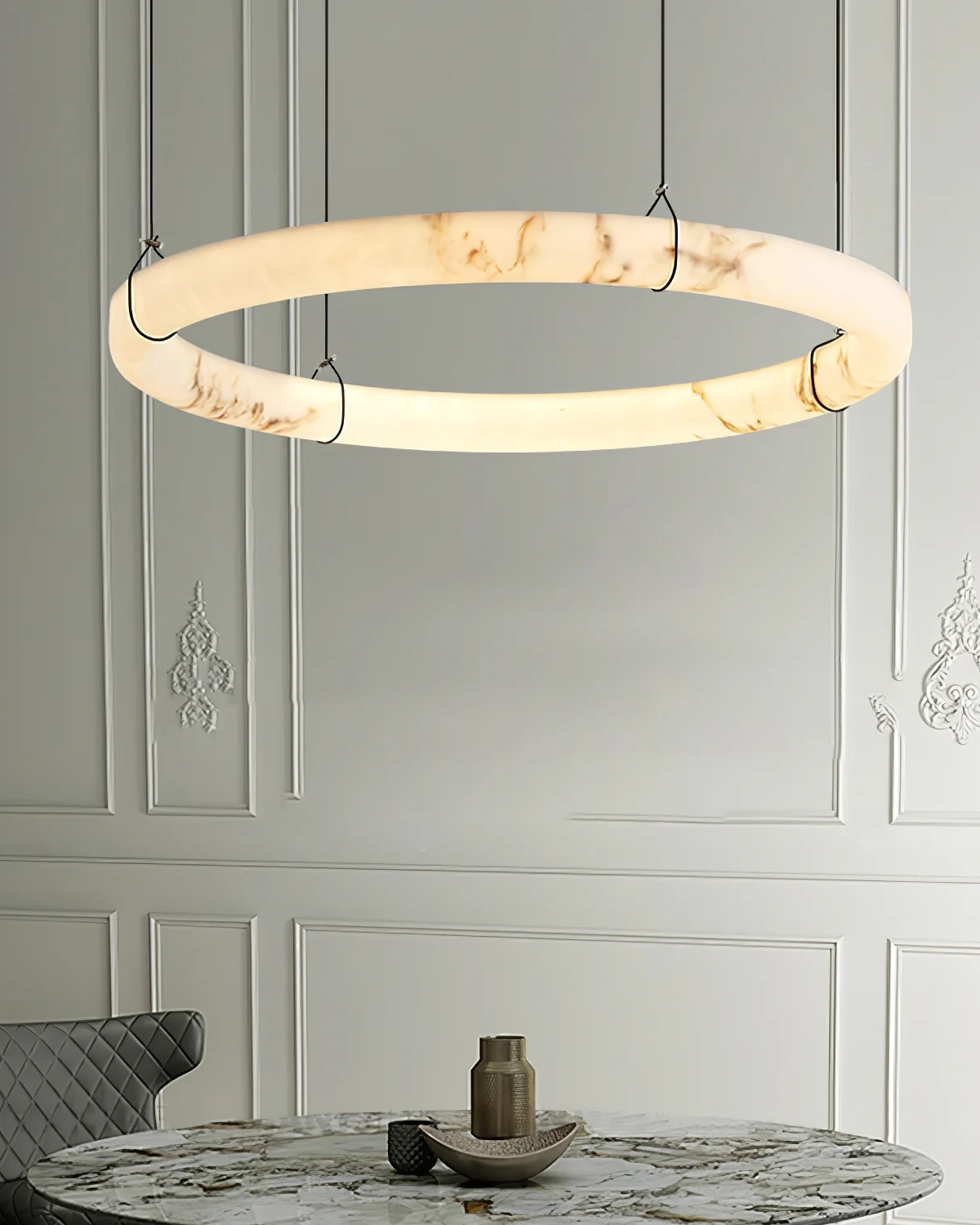 Alabaster Ring Pendant Lamp