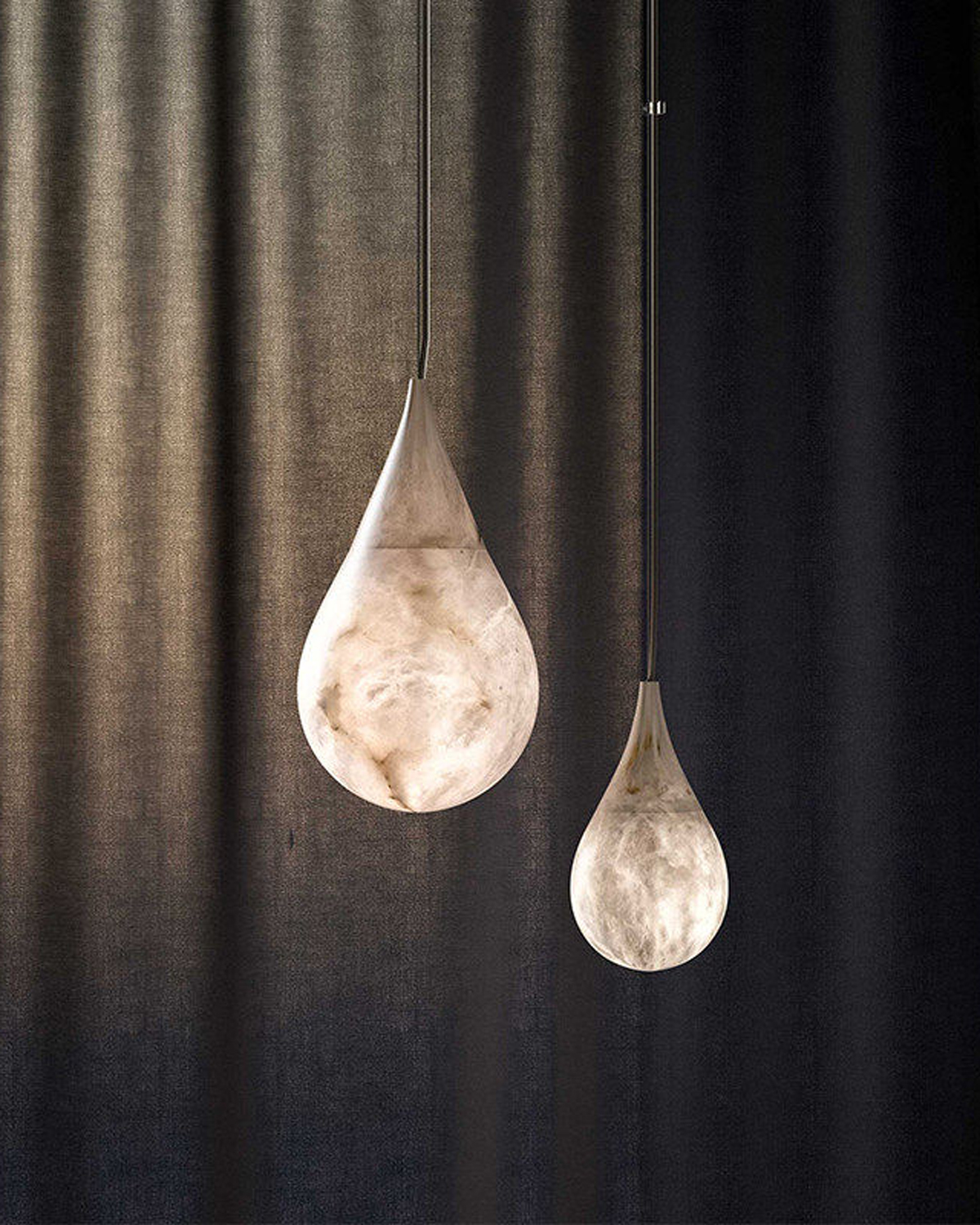 Alabaster Tear Pendant Light
