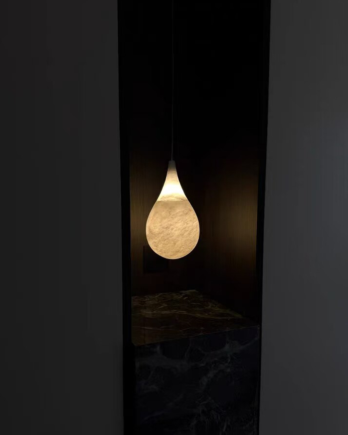 Alabaster Tear Pendant Light