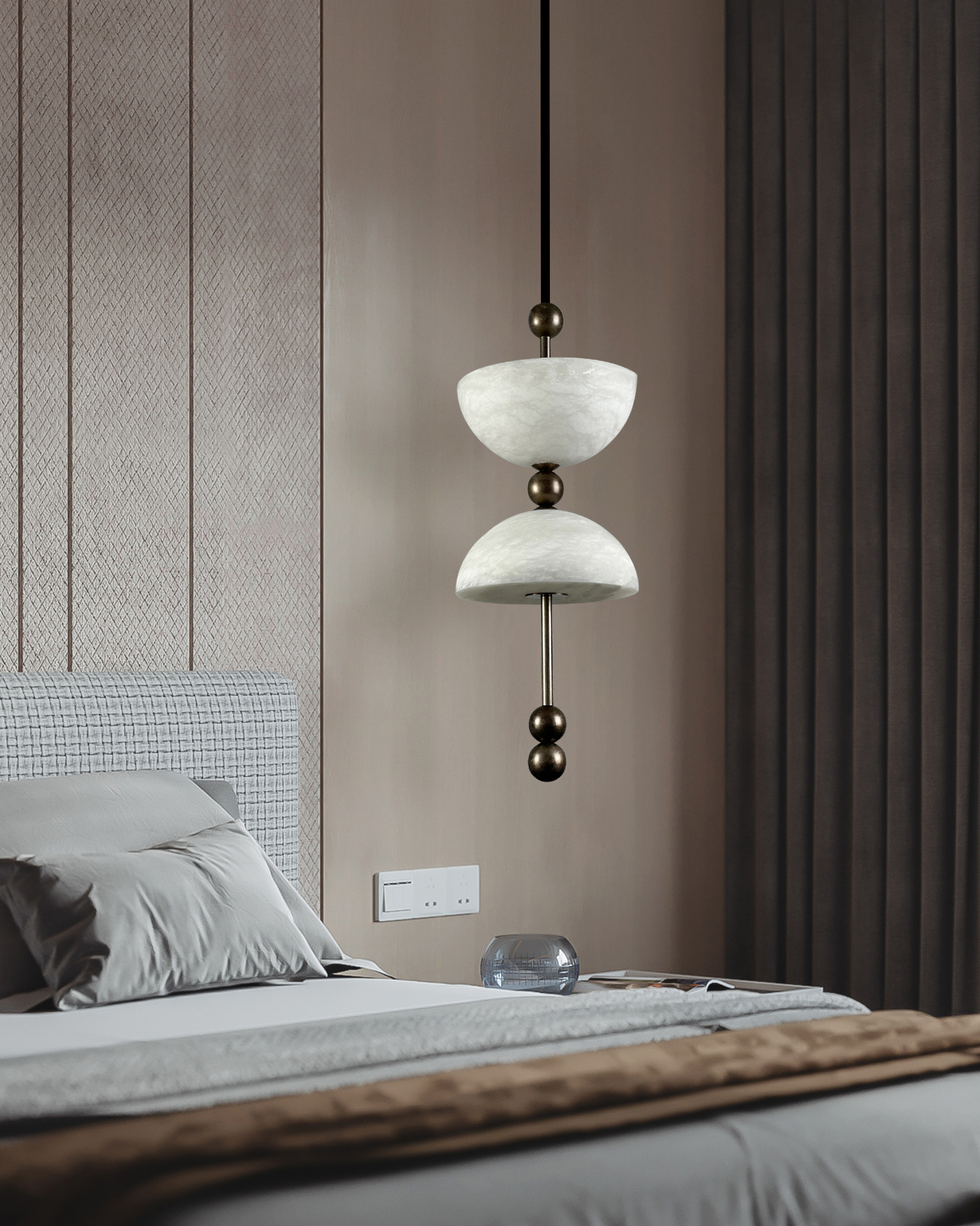 Alabaster Totem Pendant Light