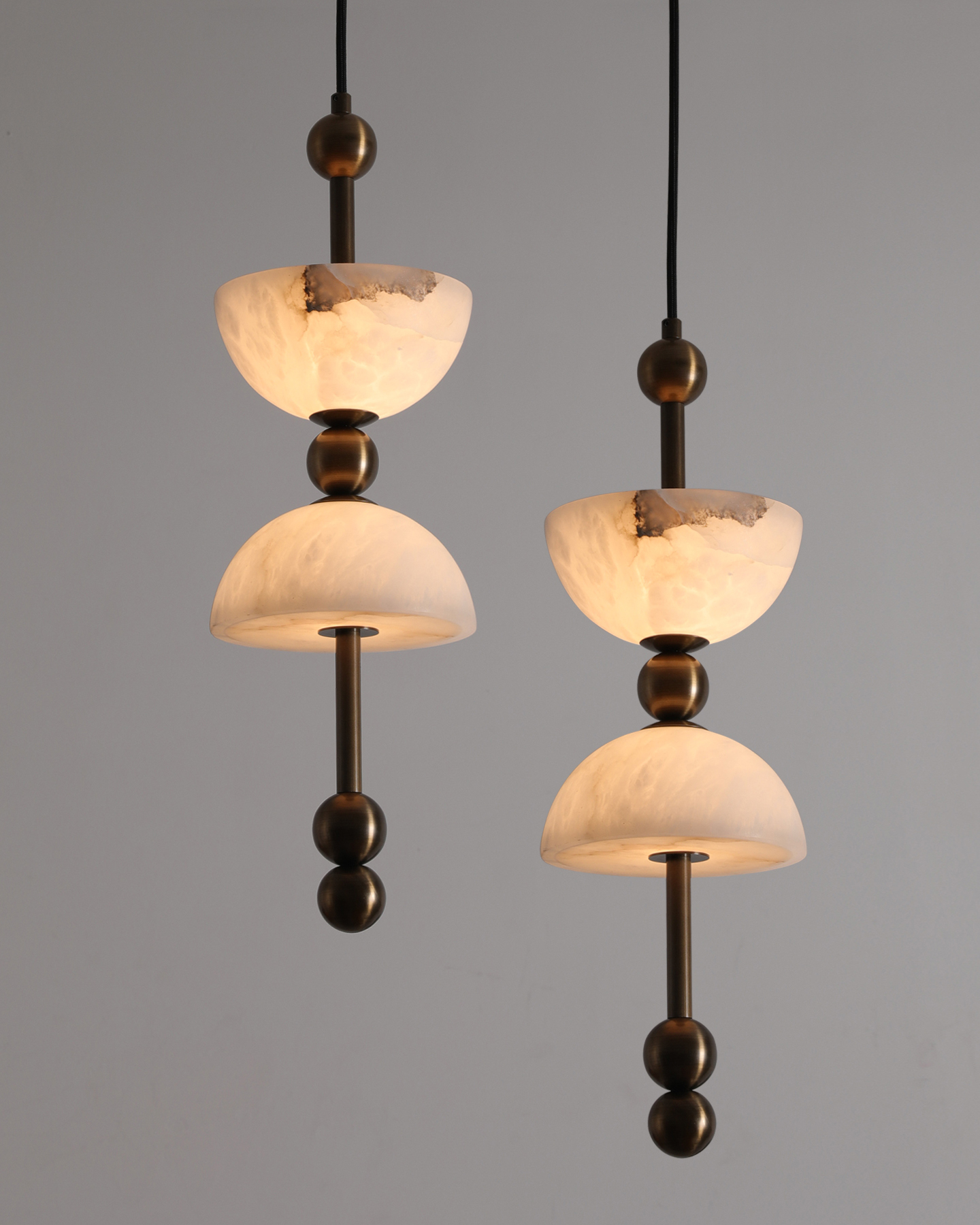 Alabaster Totem Pendant Light