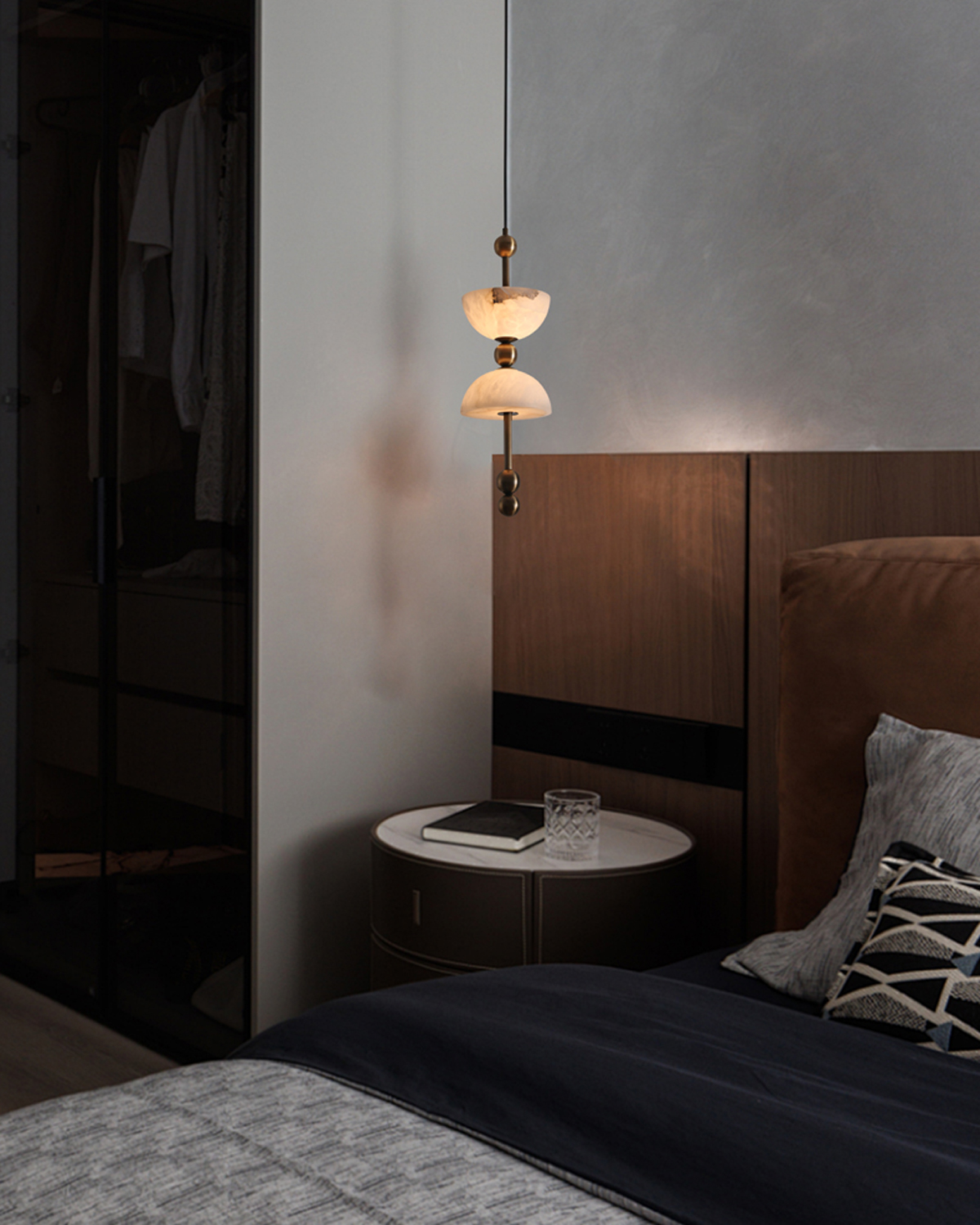 Alabaster Totem Pendant Light