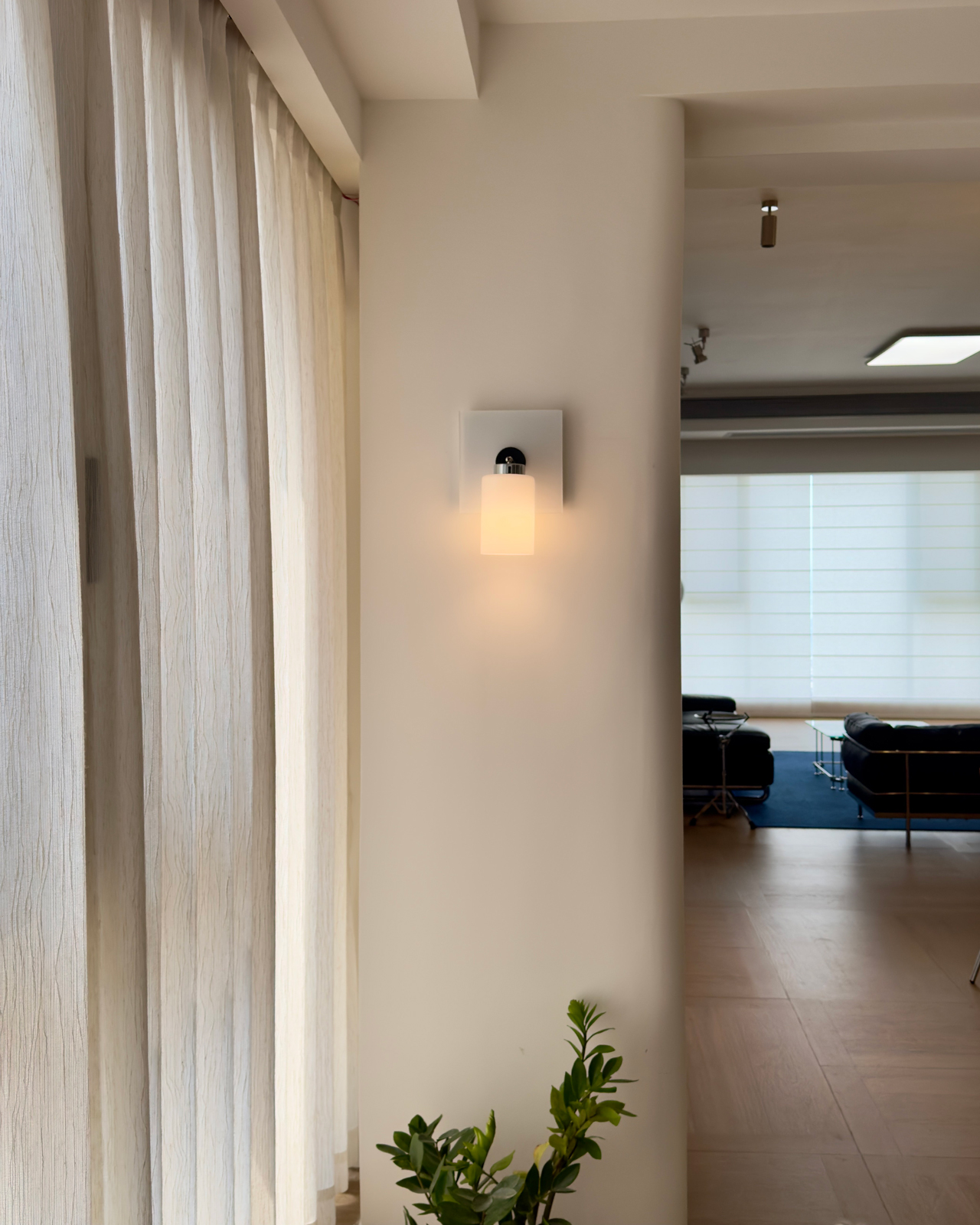 Alba Milk Glass Wall Sconce