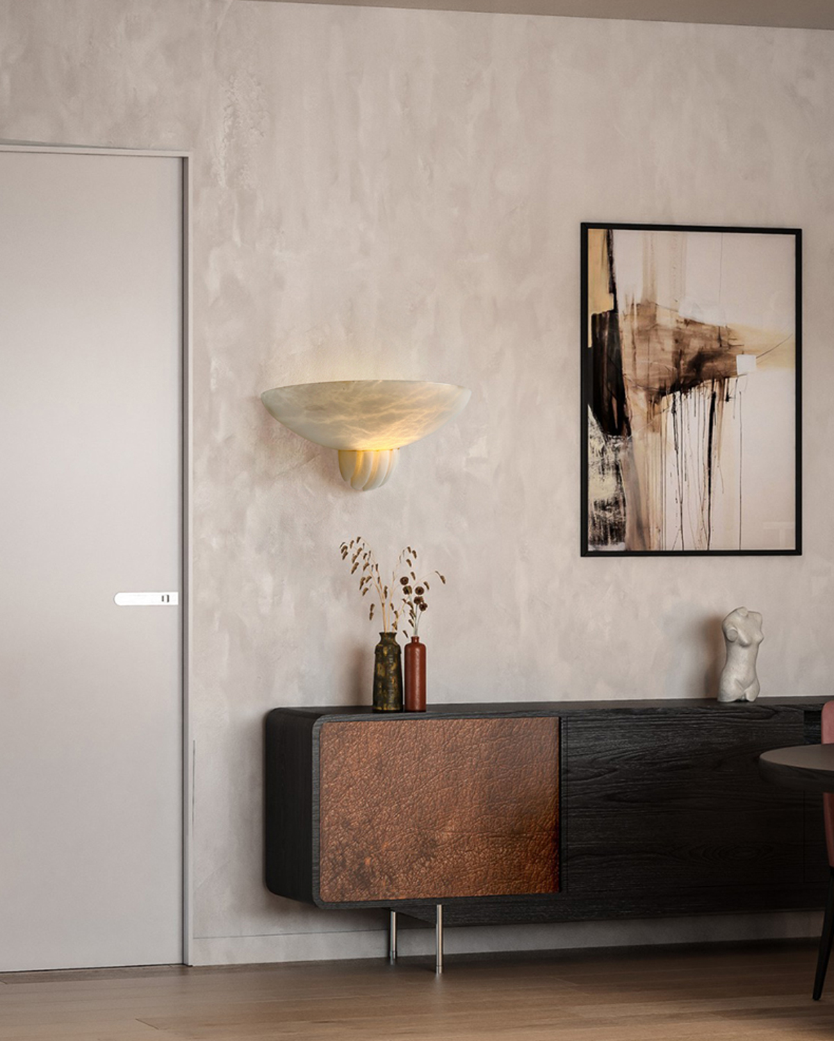 Alba Travertine Wall Sconce