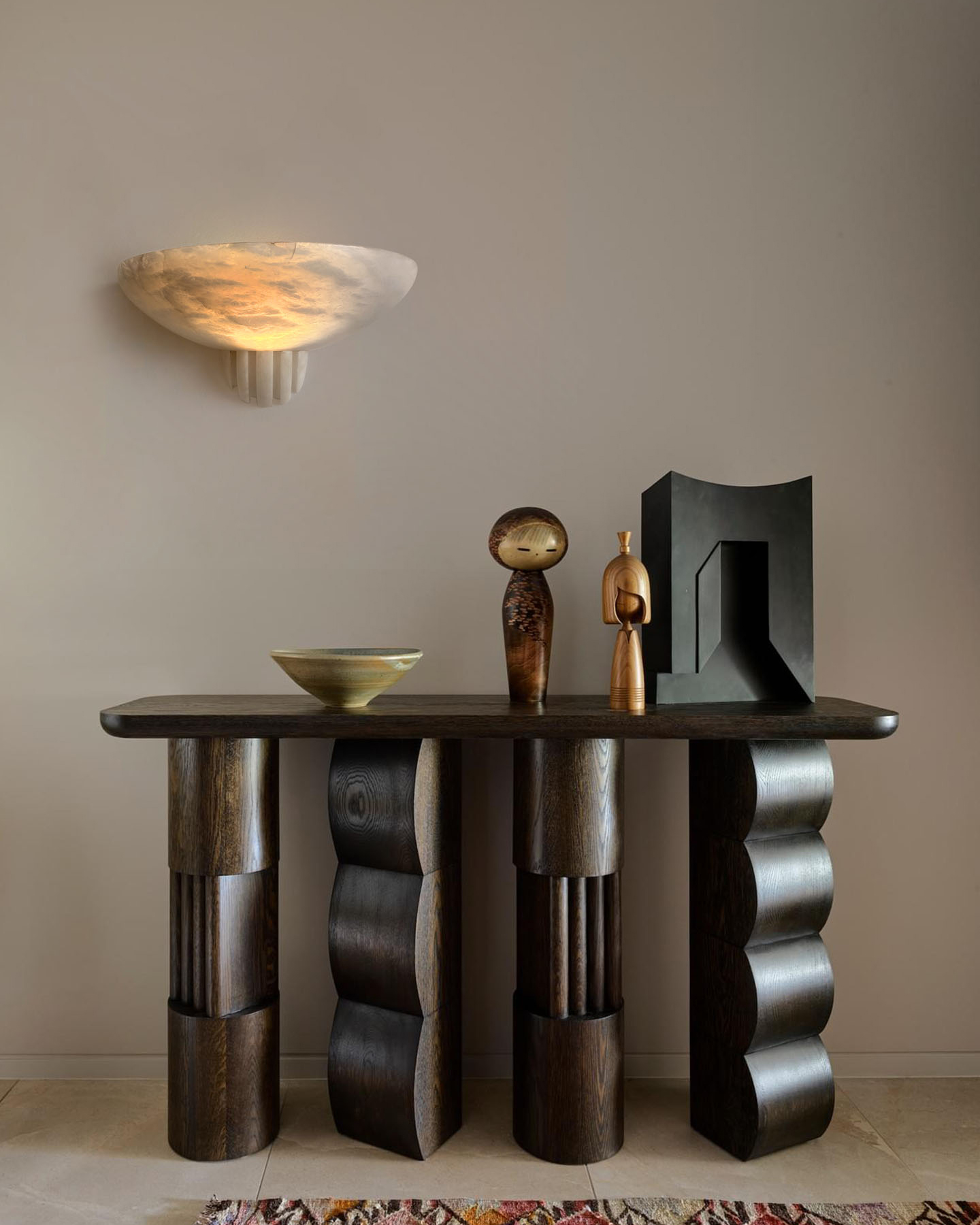 Alba Travertine Wall Sconce