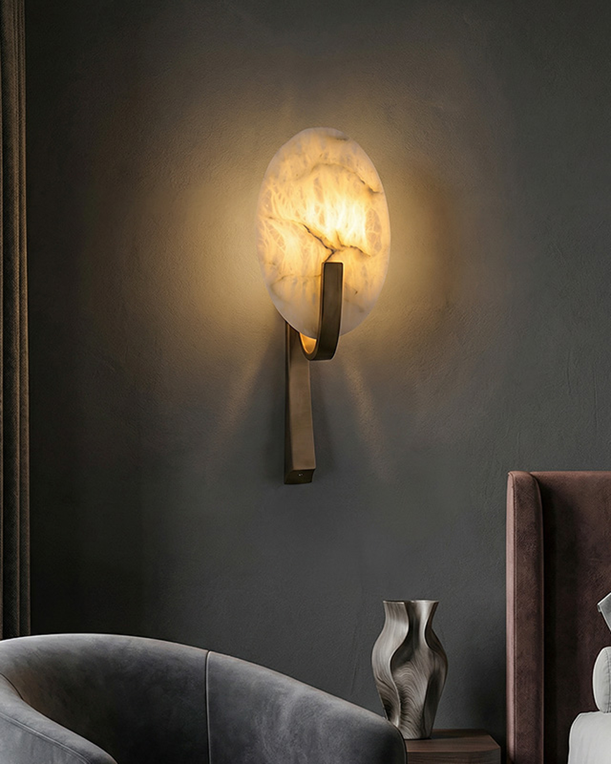 Alora Alabaster Wall Light