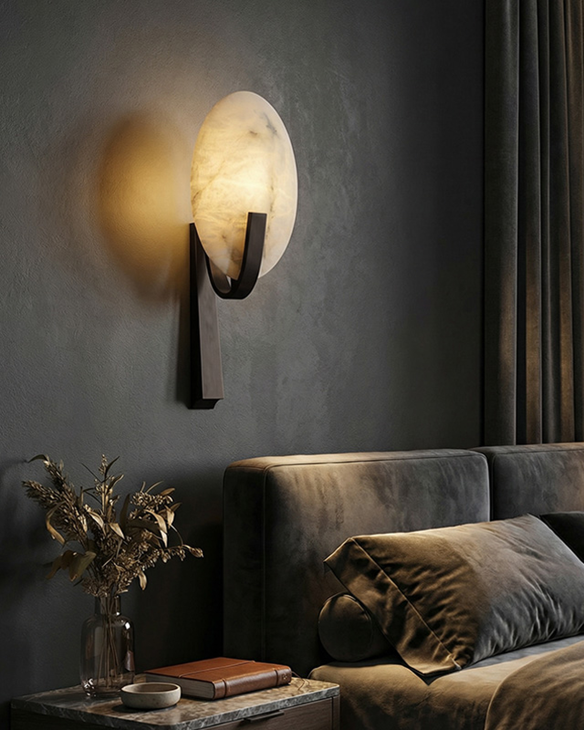 Alora Alabaster Wall Light