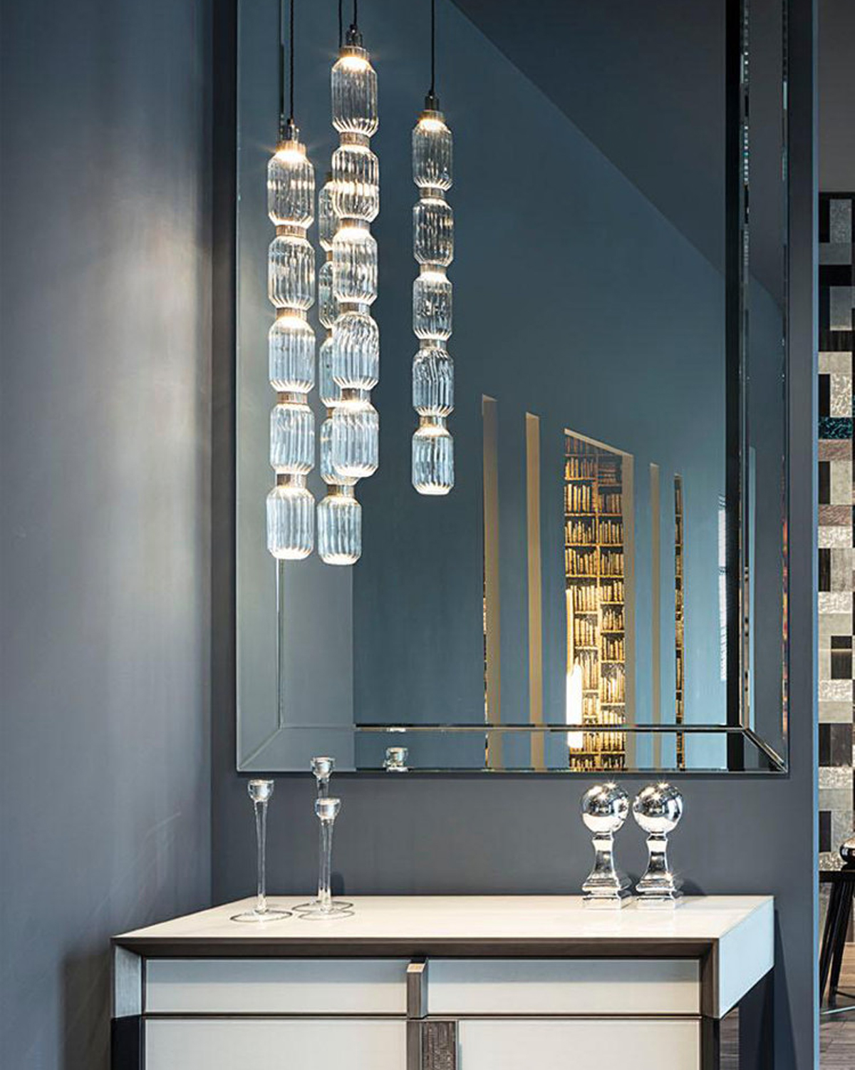 Amber Rhythm Glass Pendant Light