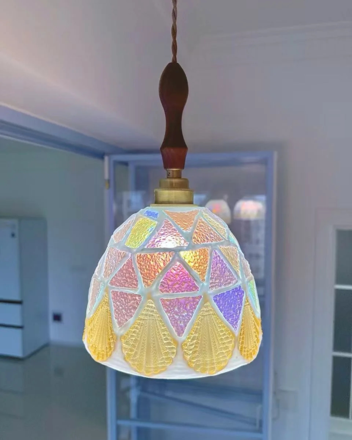 Aurora Seashell Mosaic Pendant Light