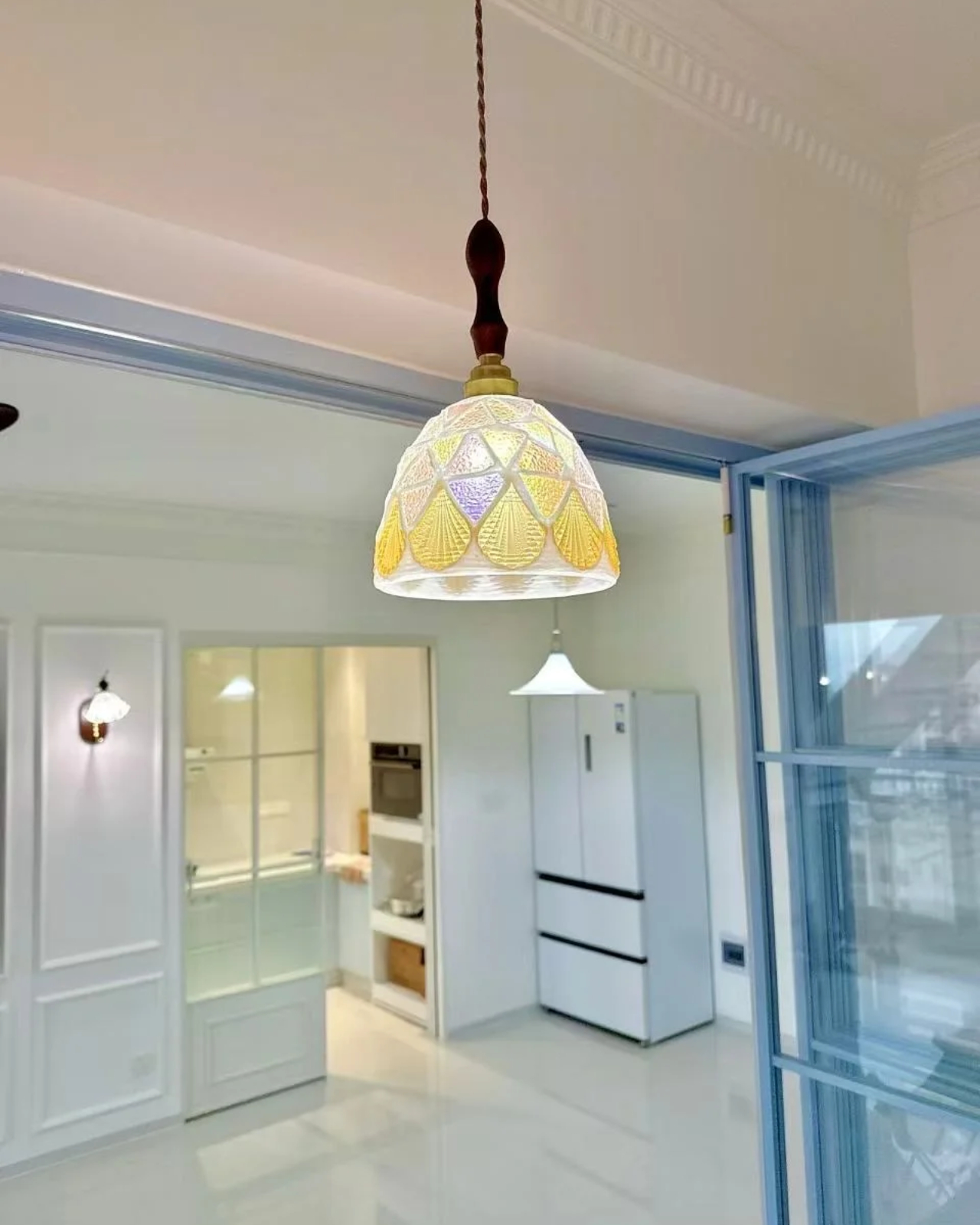 Aurora Seashell Mosaic Pendant Light