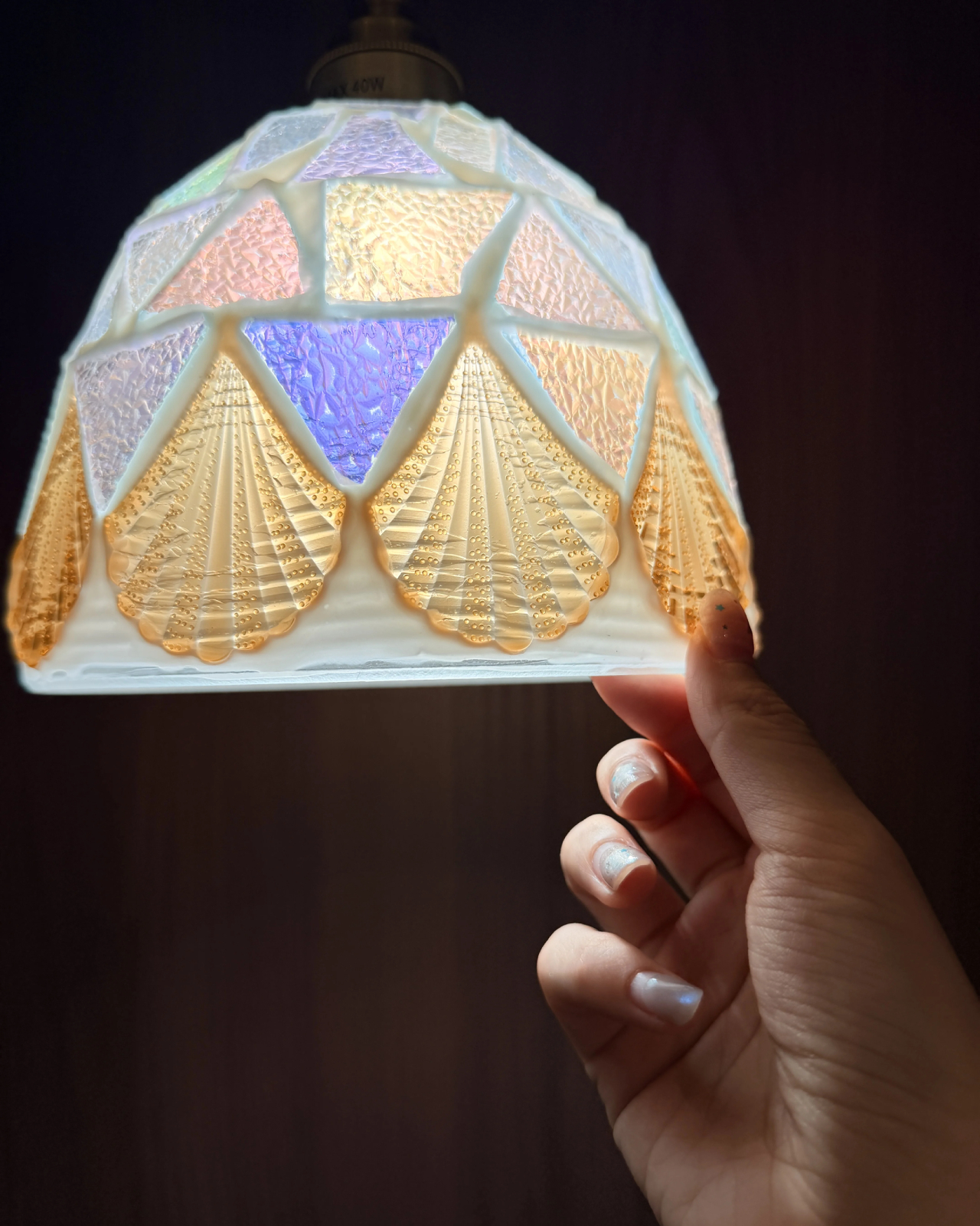 Aurora Seashell Mosaic Pendant Light