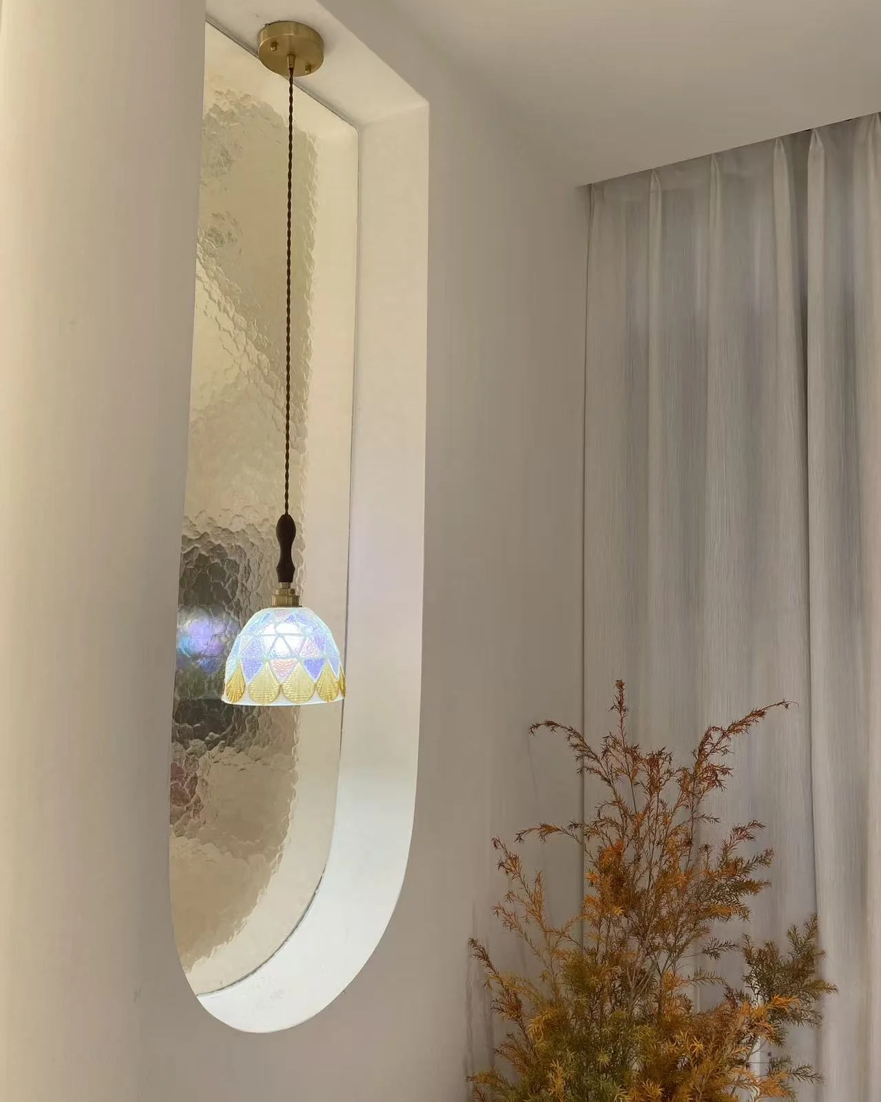 Aurora Seashell Mosaic Pendant Light
