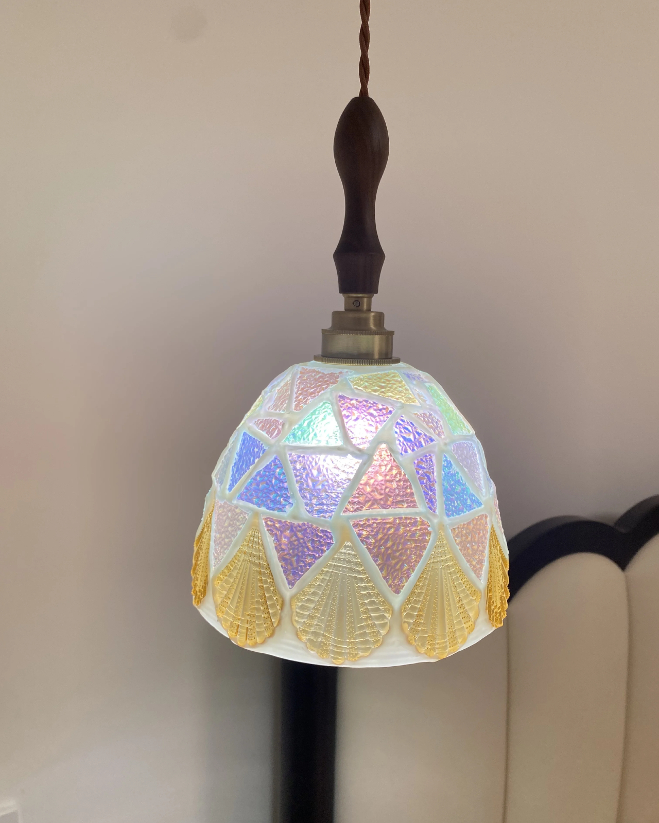 Aurora Seashell Mosaic Pendant Light