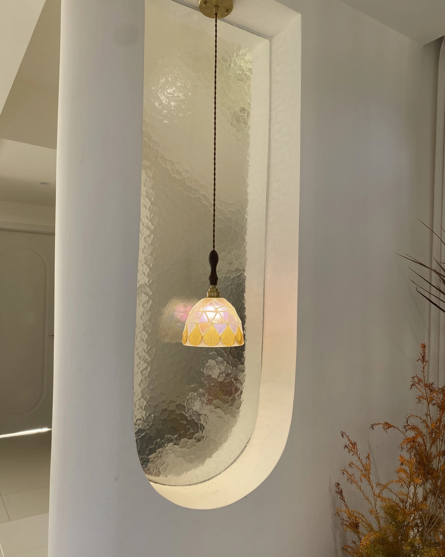 Aurora Seashell Mosaic Pendant Light