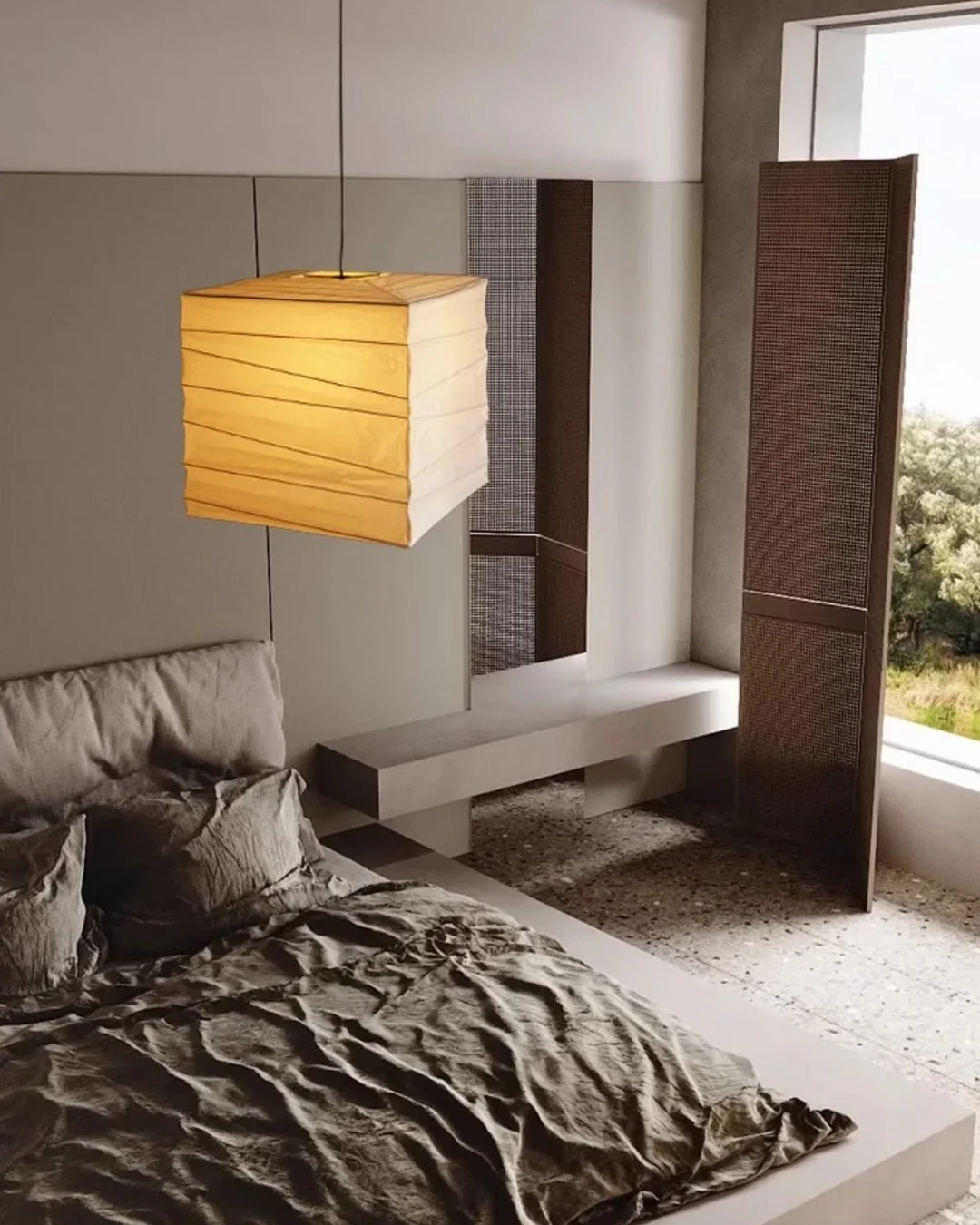 Ayla Paper Cube Pendant Lamp