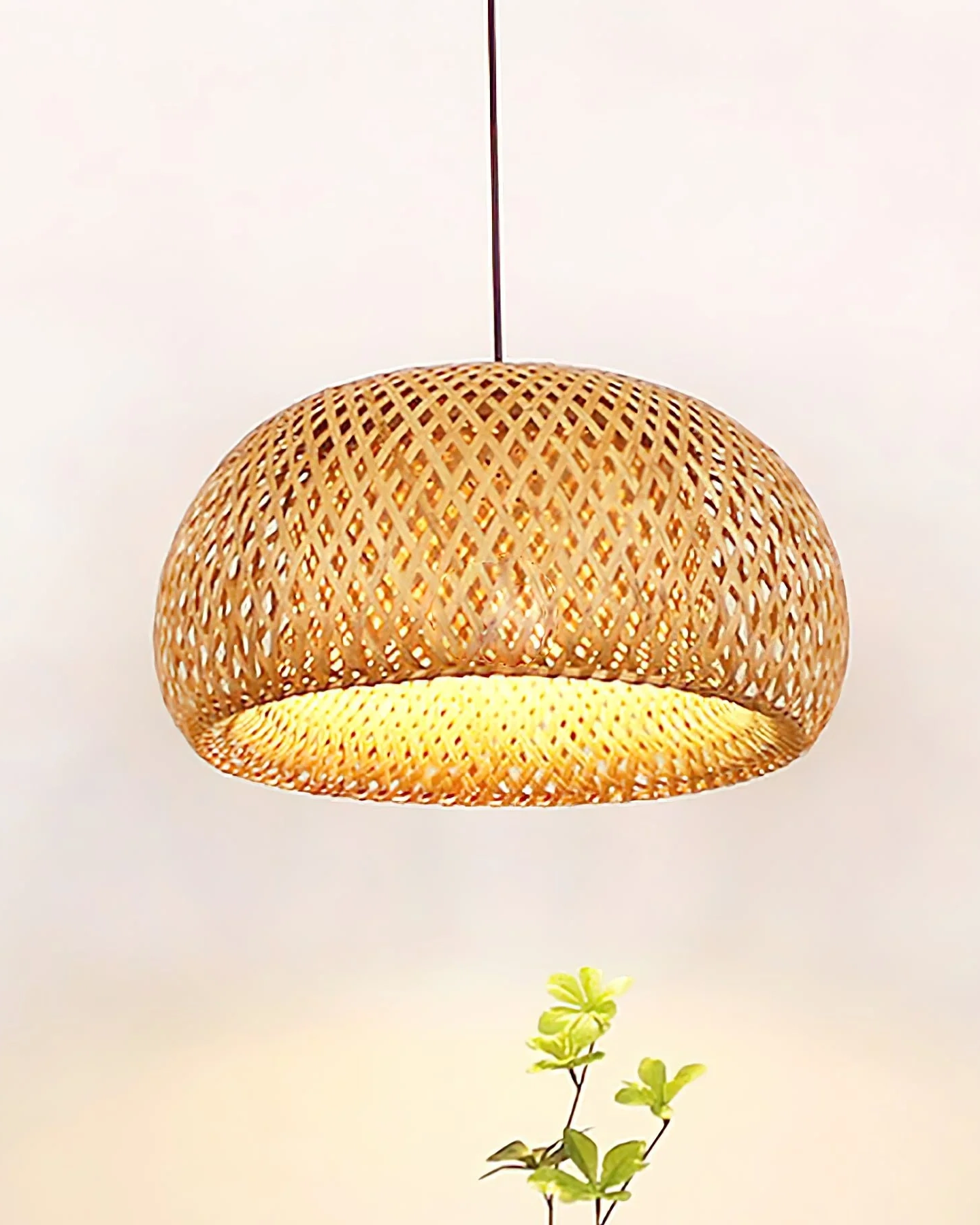 Bamboo Braided Pendant Lamp