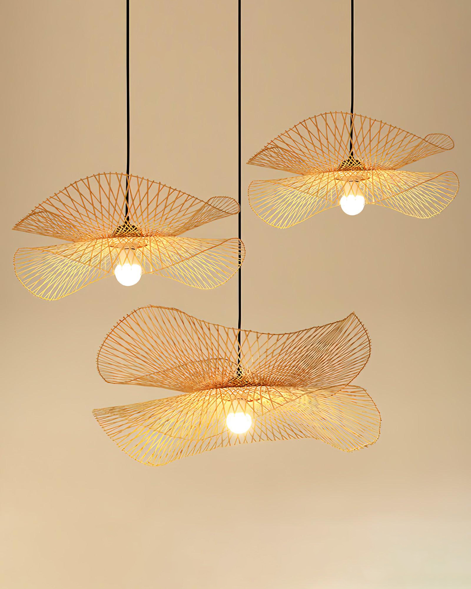 Bamboo Frame Pendant Lamp