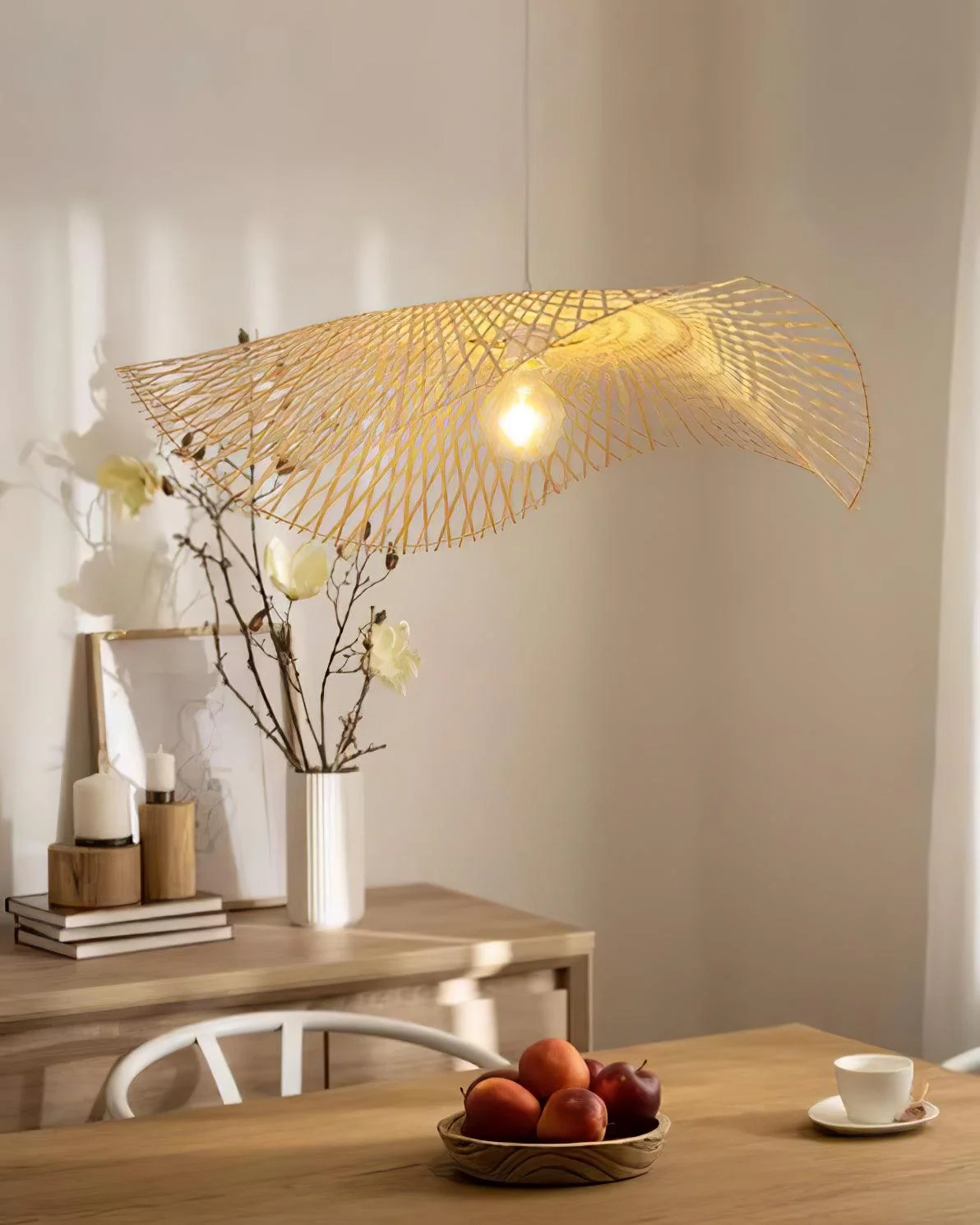Bamboo Frame Pendant Lamp