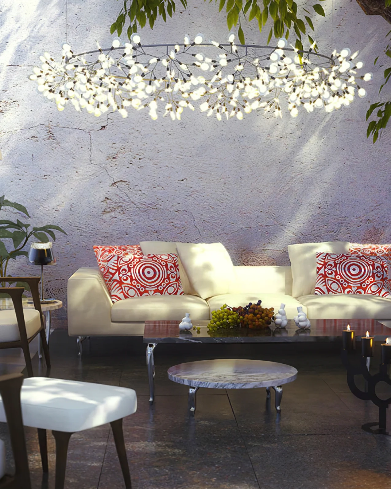 Black Firefly LED Chandelier