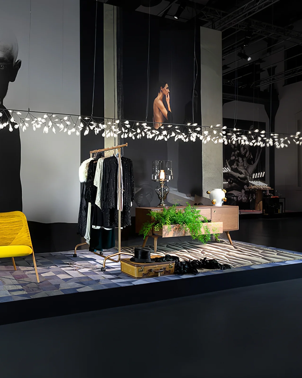 Black Firefly LED Chandelier