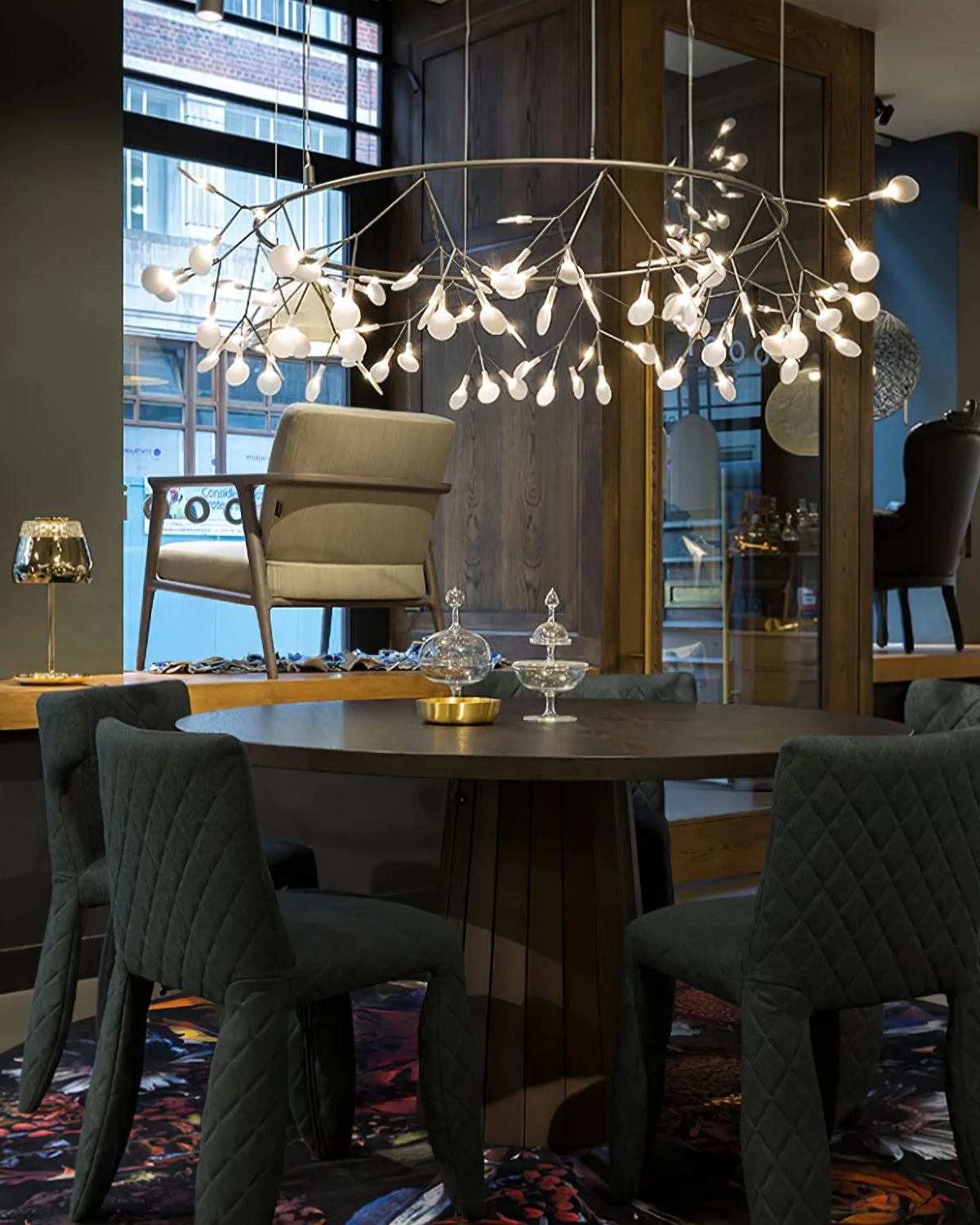 Black Firefly LED Chandelier